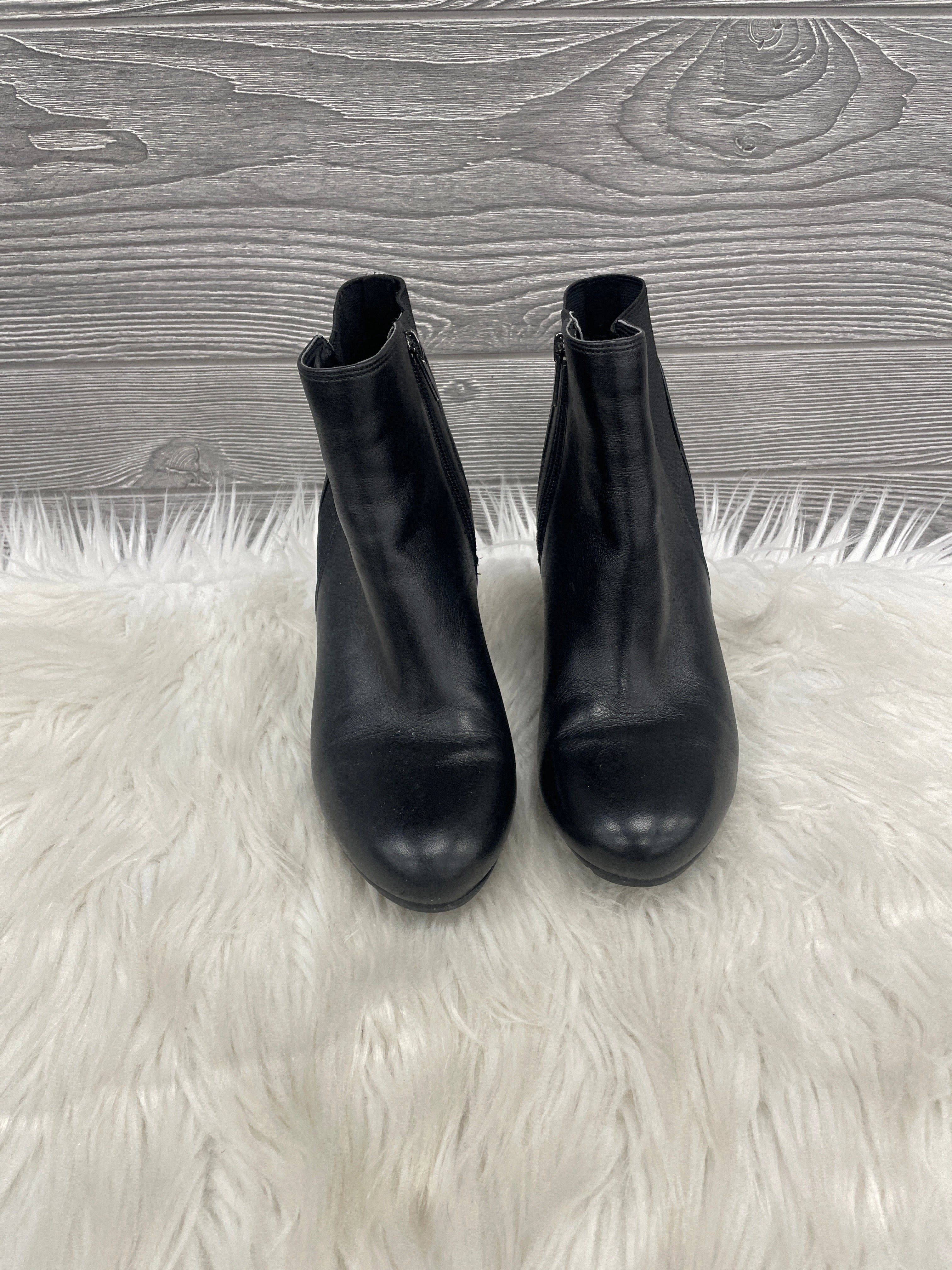 Boots Ankle Heels By Clarks In Black, Size: 8 Clarks leather shoes for daily wear