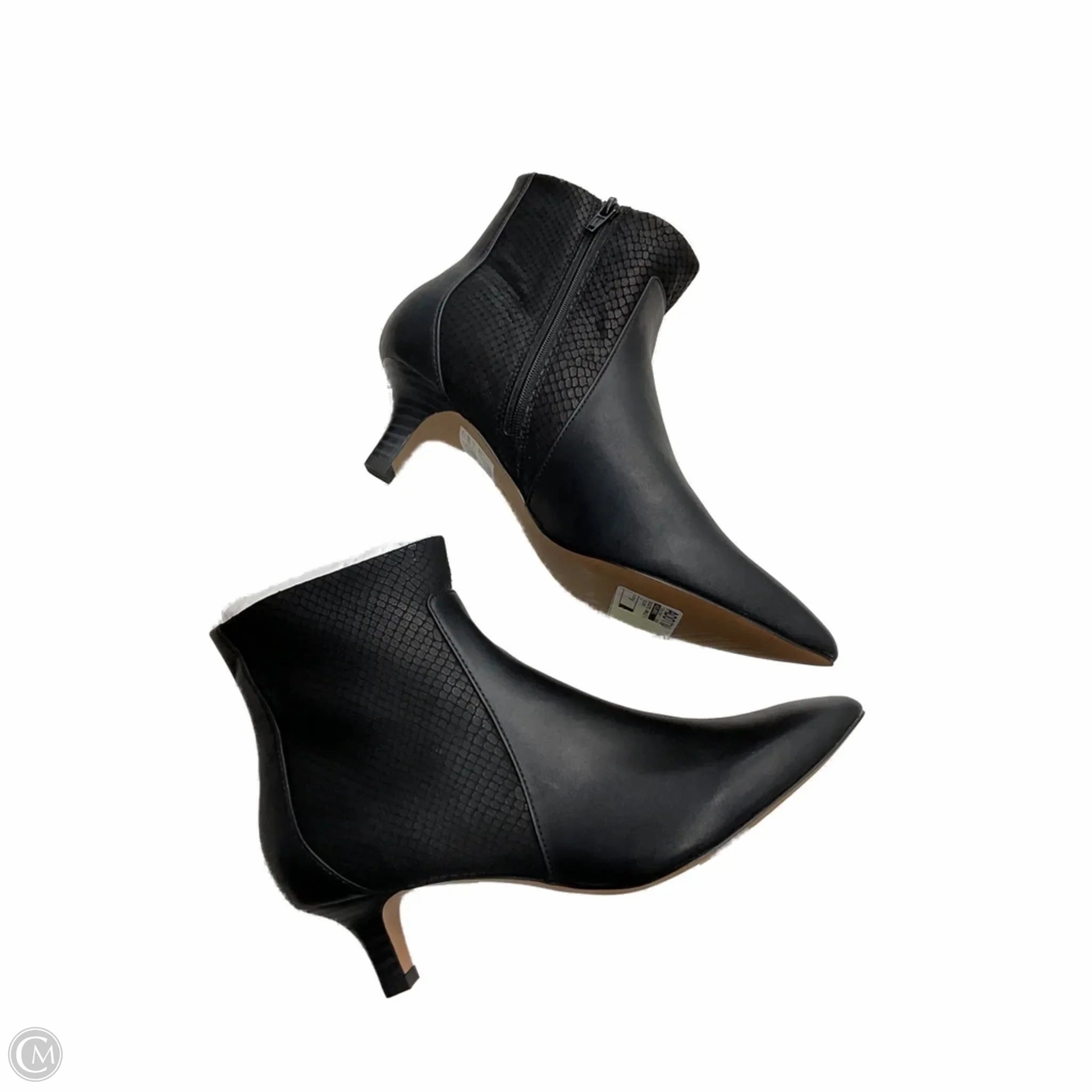 Boots Ankle Heels By Clarks In Black, Size: 9 Clarks leather shoes for daily wear