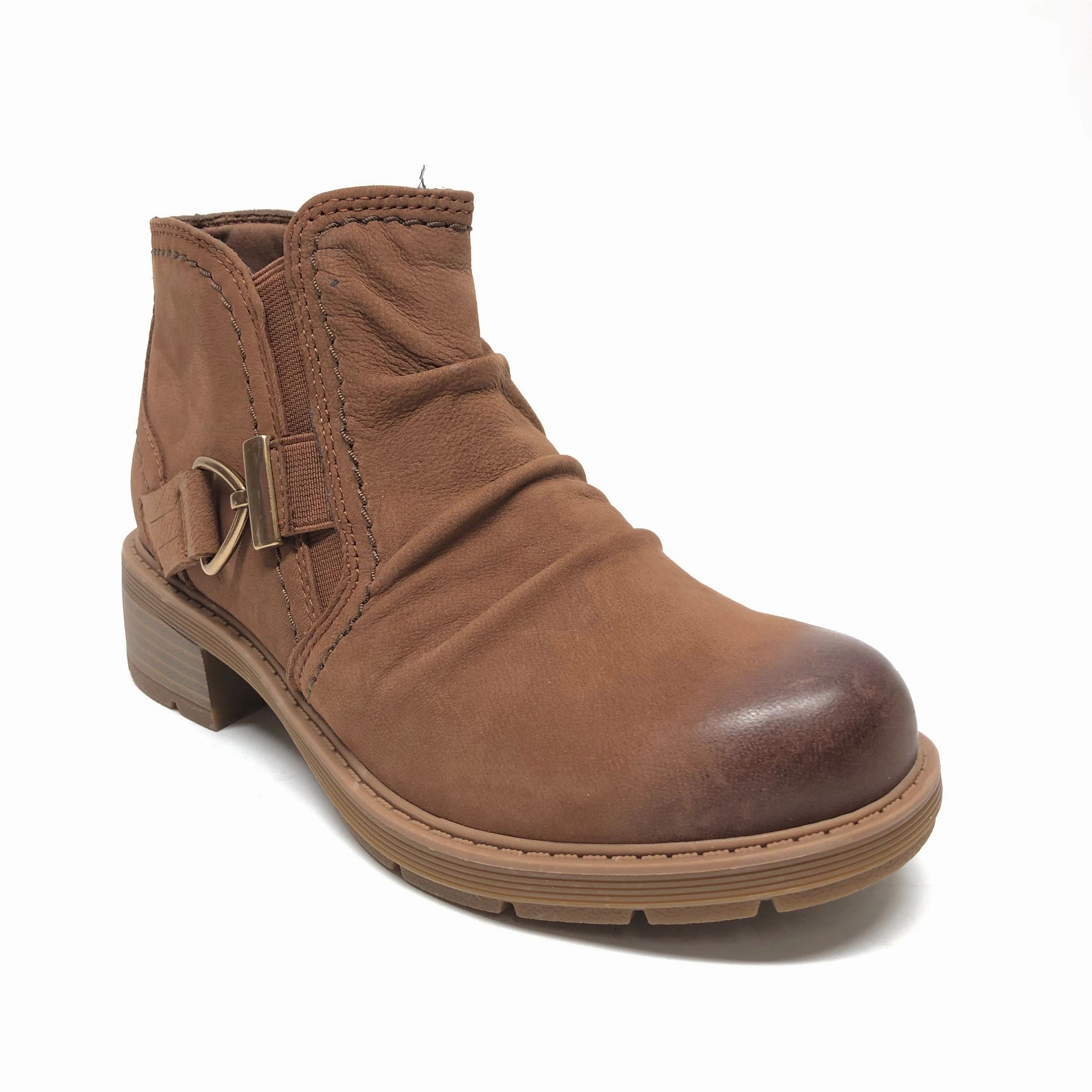 Boots Ankle Heels By Clarks In Brown, Size: 6 Leather Footwear