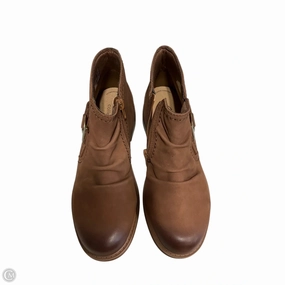 Boots Ankle Heels By Clarks In Brown, Size: 7.5 Clarks leather shoes for daily wear
