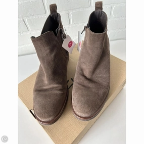 Boots Ankle Heels By Clarks In Brown, Size: 8.5 Clarks leather shoes for daily wear