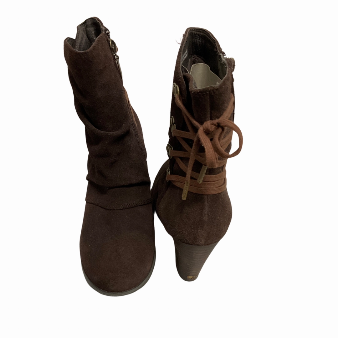 Boots Ankle Heels By Clarks In Brown, Size: 8.5 Clarks leather shoes for daily wear