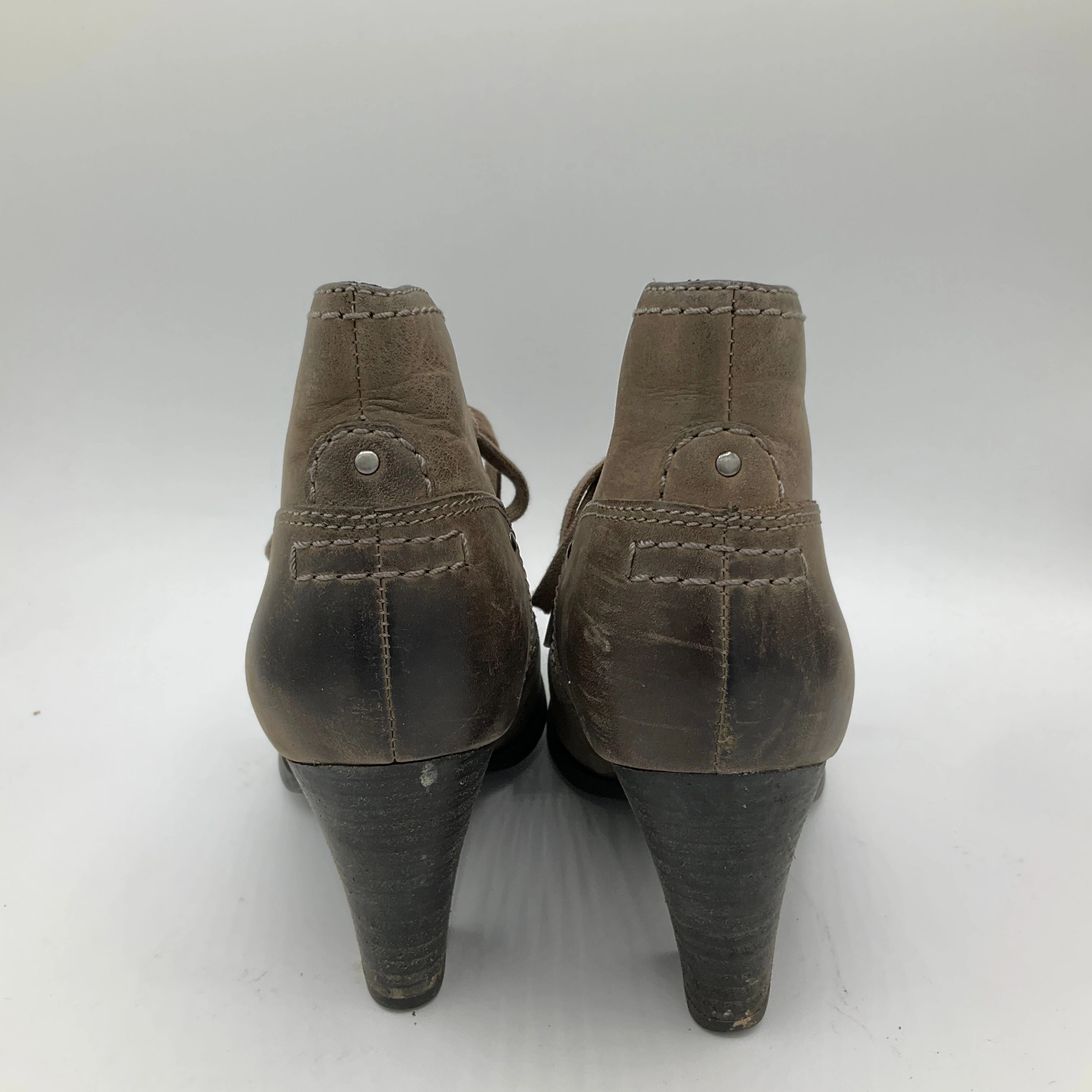 Boots Ankle Heels By Clarks  Size: 6.5 Leather Footwear