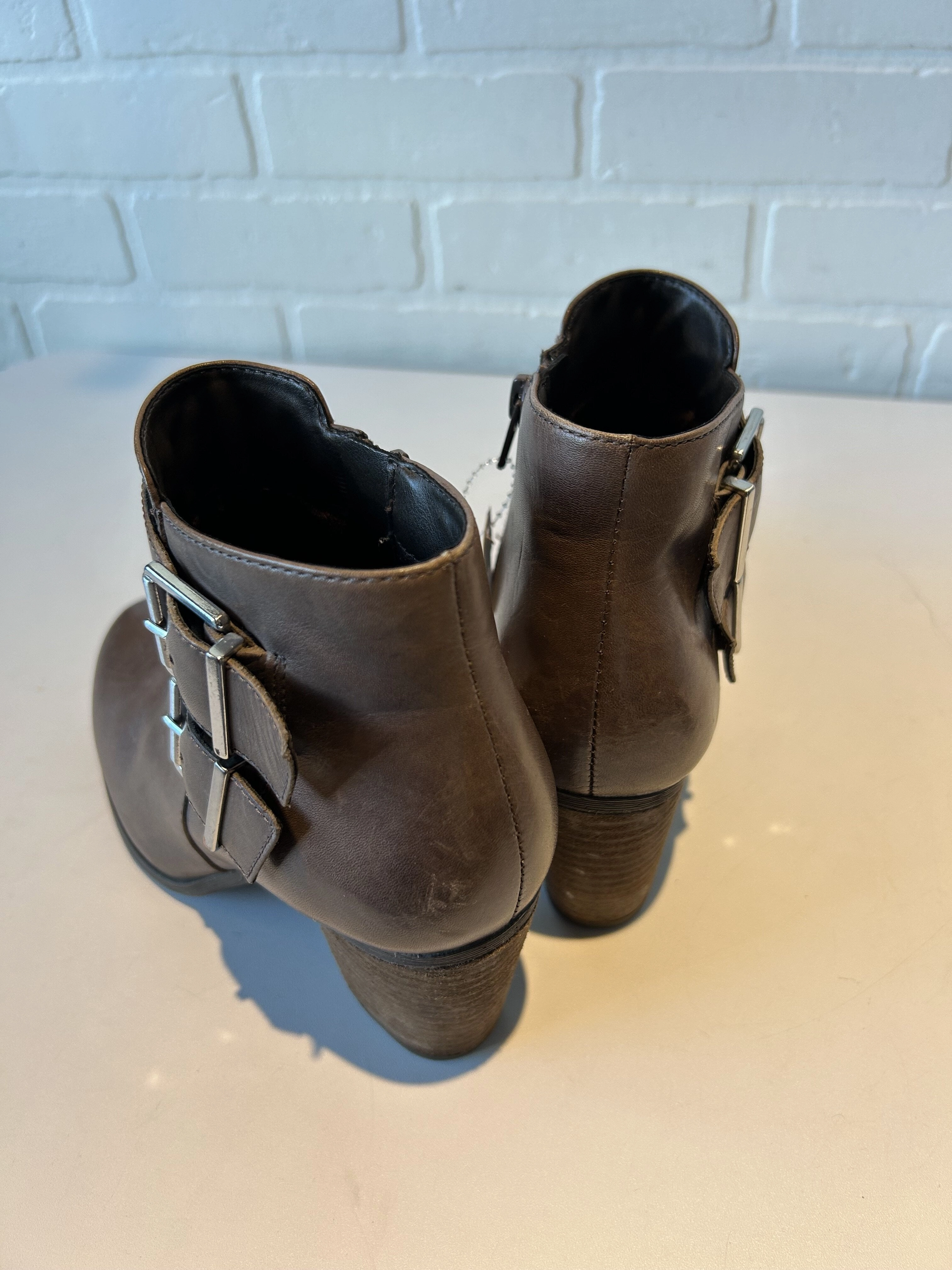Boots Ankle Heels By Clarks  Size: 6.5 Leather Footwear