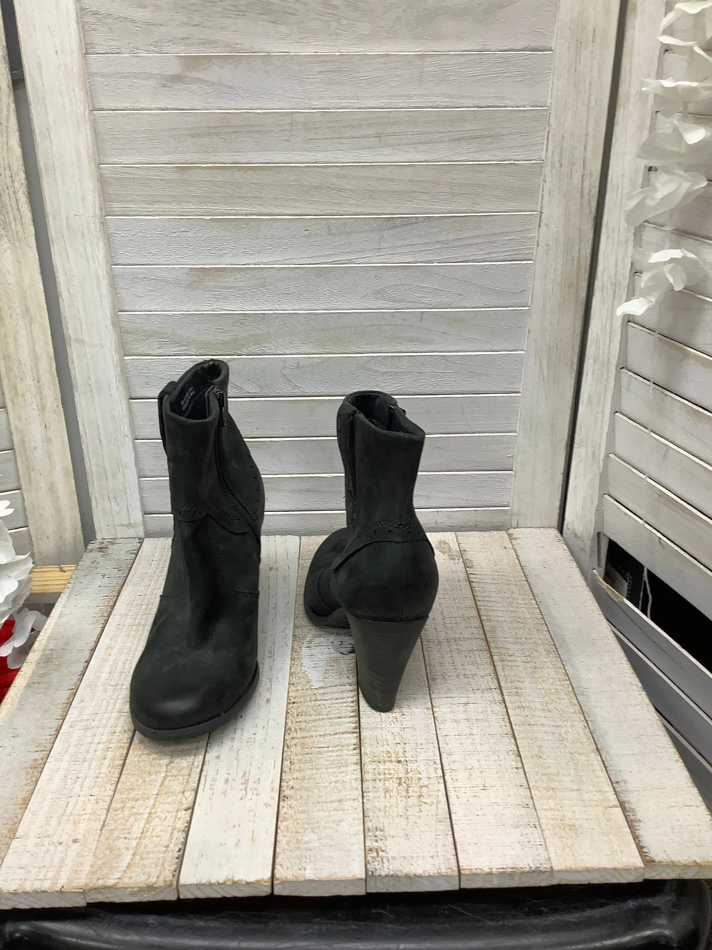 Boots Ankle Heels By Clarks  Size: 8 Leather Footwear