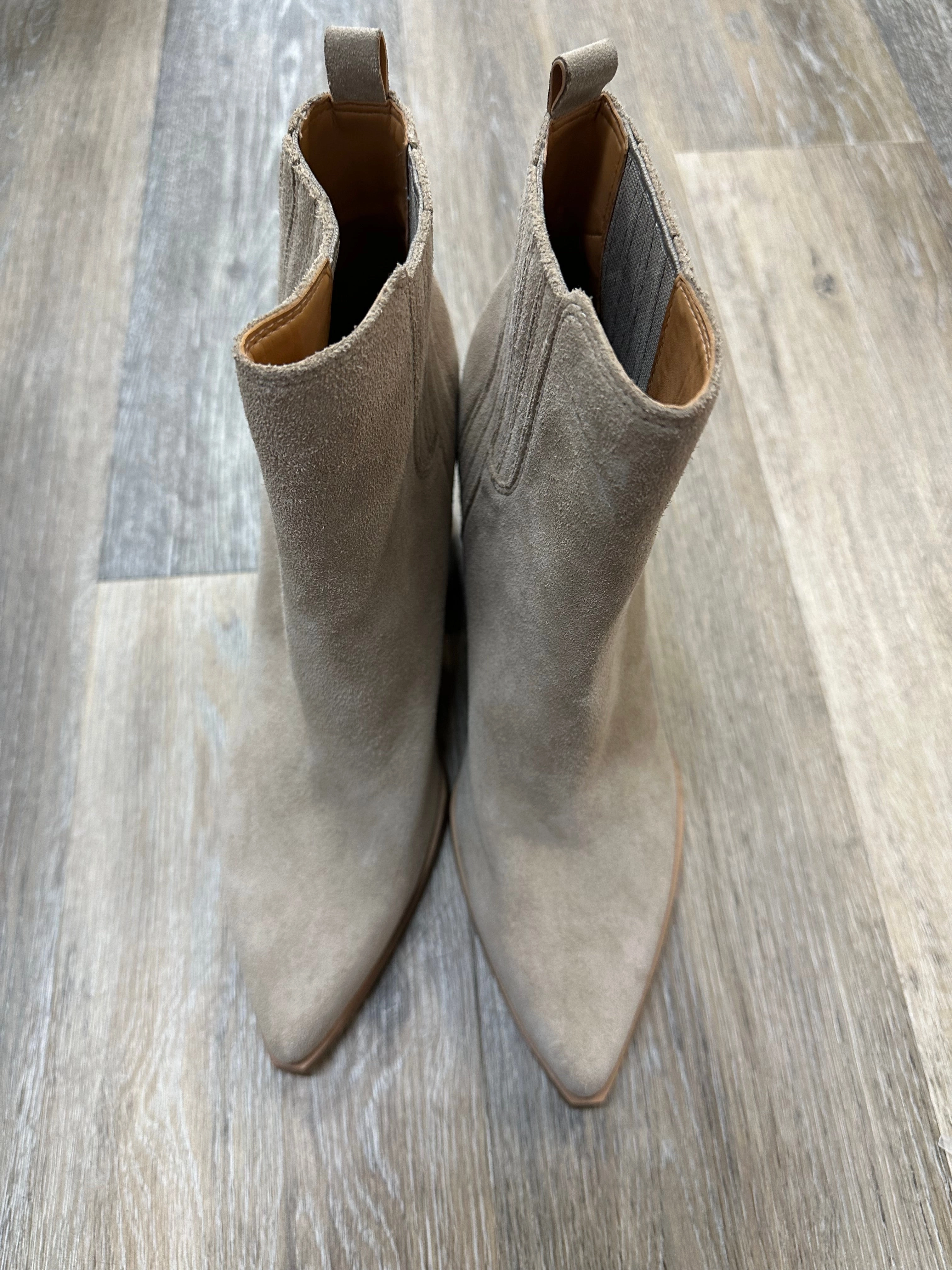 Boots Ankle Heels By Marc Fisher In Beige, Size: 8 Fashion Heels