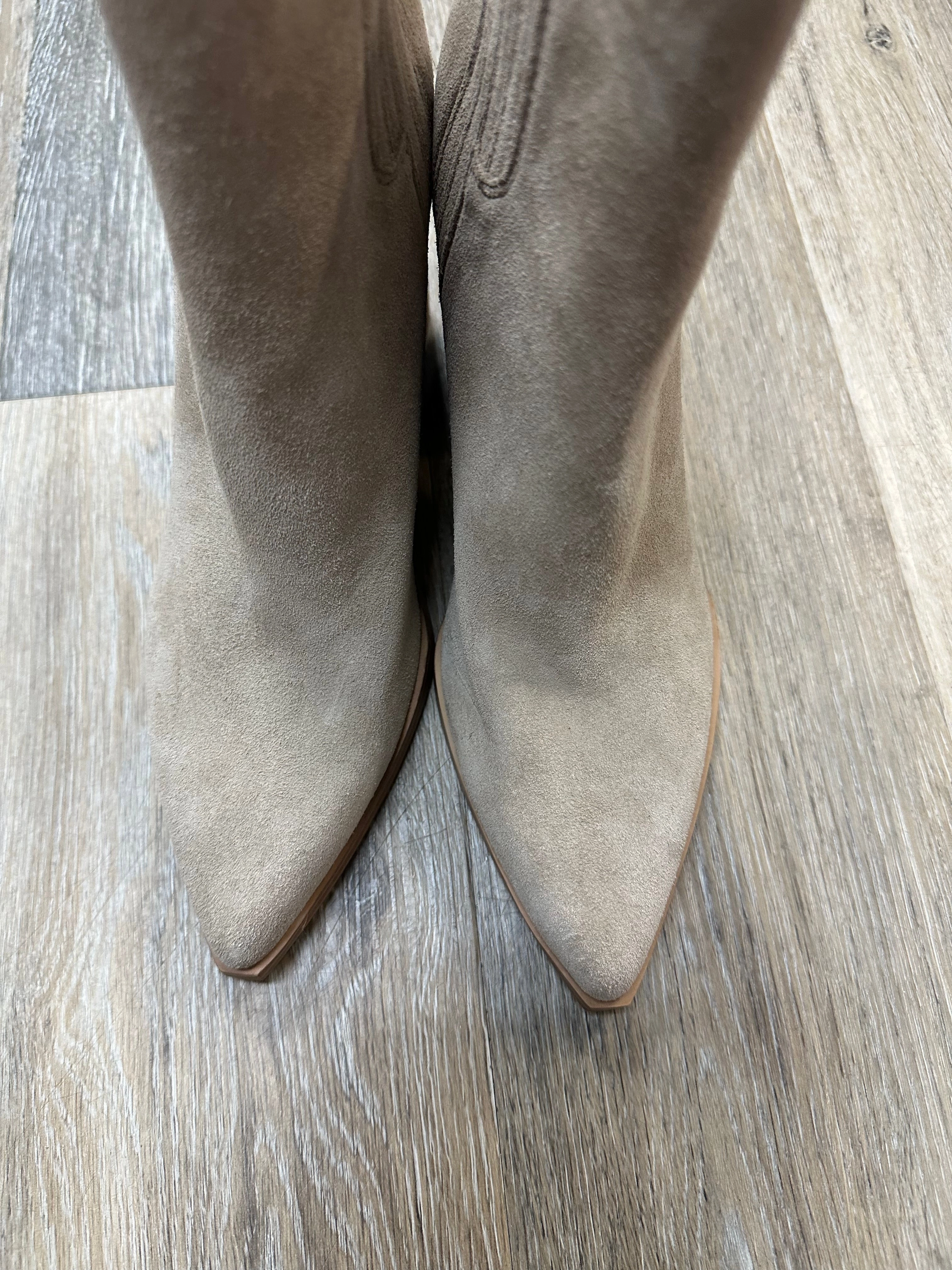 Boots Ankle Heels By Marc Fisher In Beige, Size: 8 Fashion Heels