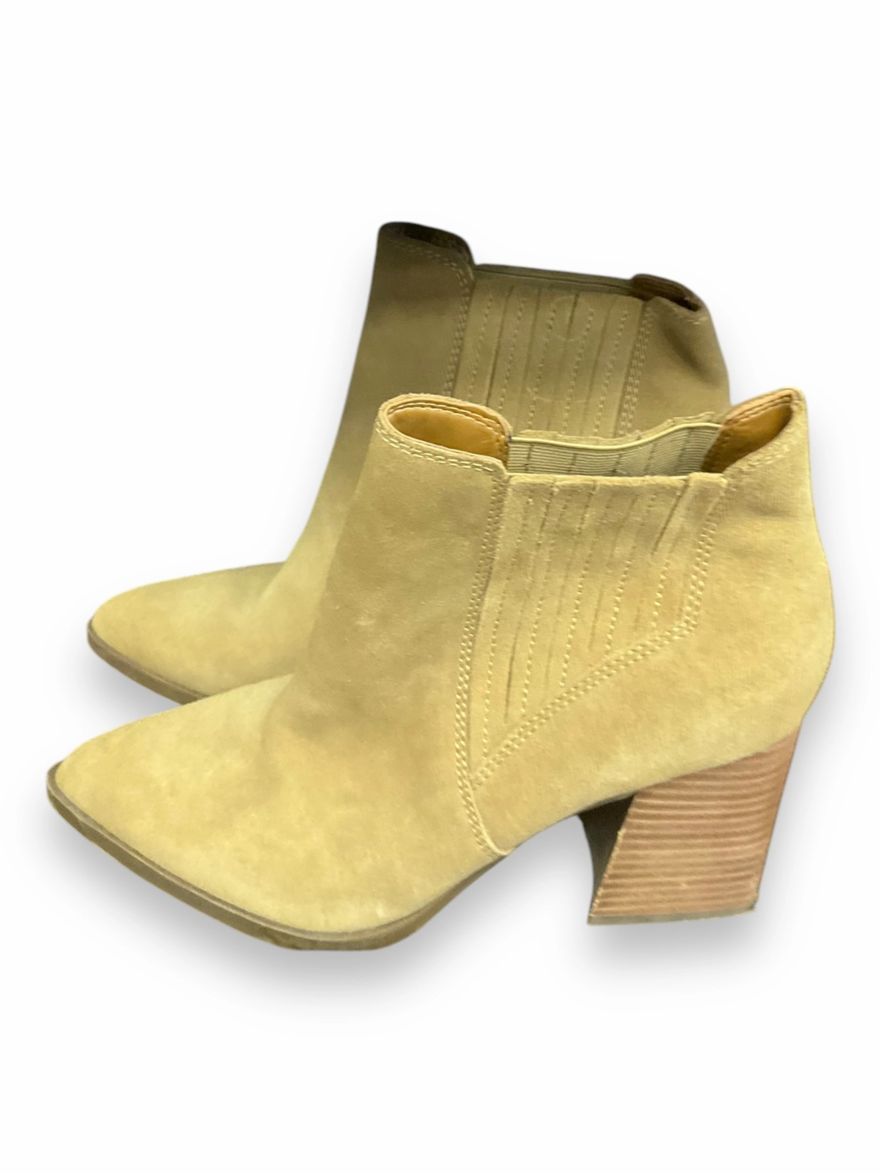 Boots Ankle Heels By Marc Fisher In Beige, Size: 9 Fashion Heels