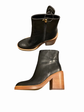 Boots Ankle Heels By Marc Fisher In Black, Size: 6.5 Marc Fisher fashion shoes with block heels