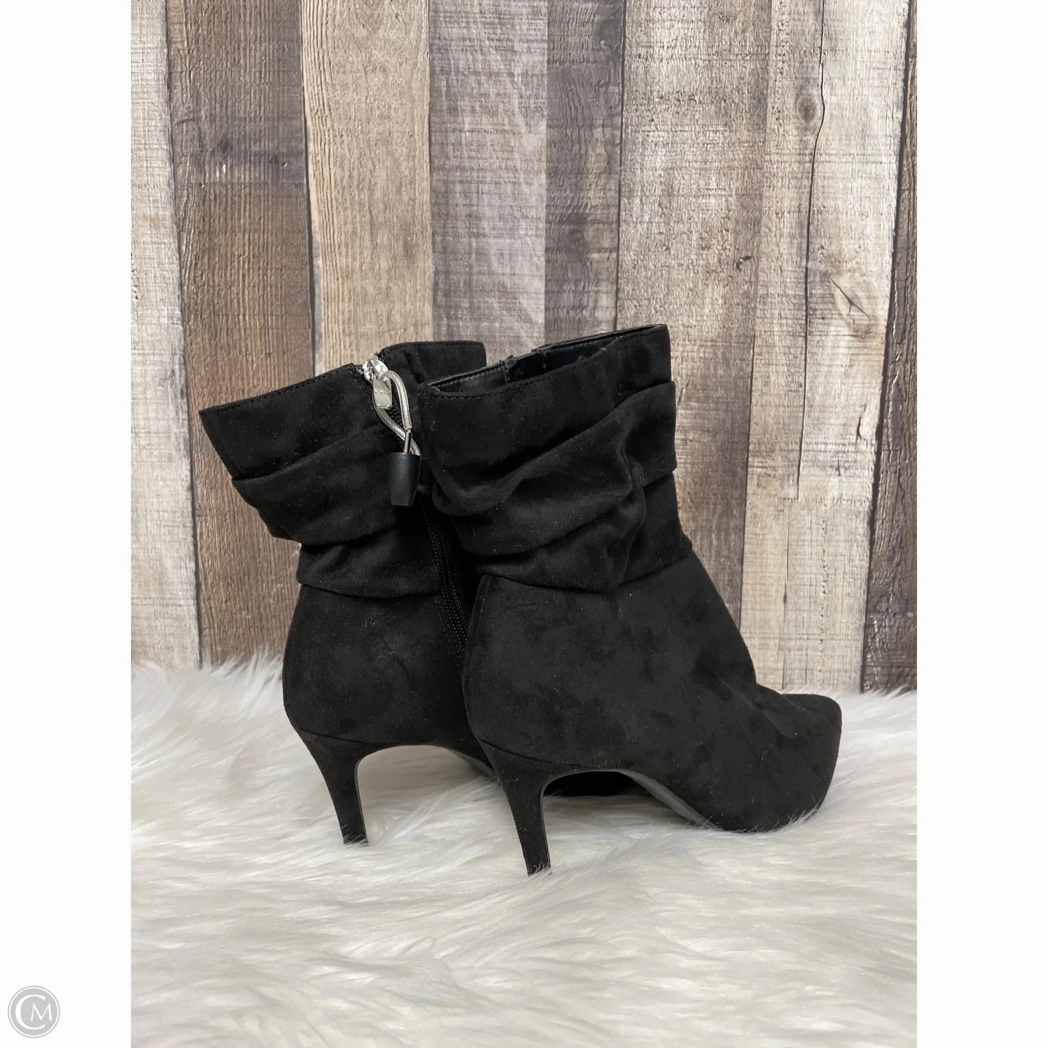 Boots Ankle Heels By Marc Fisher In Black, Size: 7.5 Fashion Heels