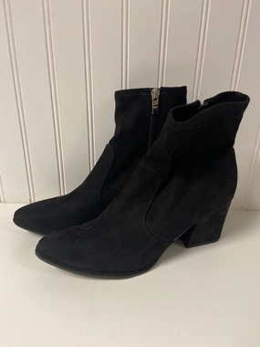 Boots Ankle Heels By Marc Fisher In Black, Size: 7.5 Marc Fisher fashion shoes with block heels