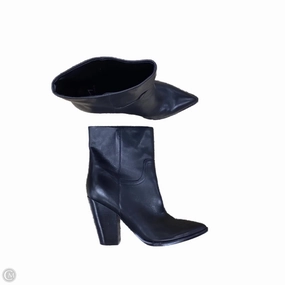 Boots Ankle Heels By Marc Fisher In Black, Size: 7.5 Marc Fisher fashion shoes with block heels
