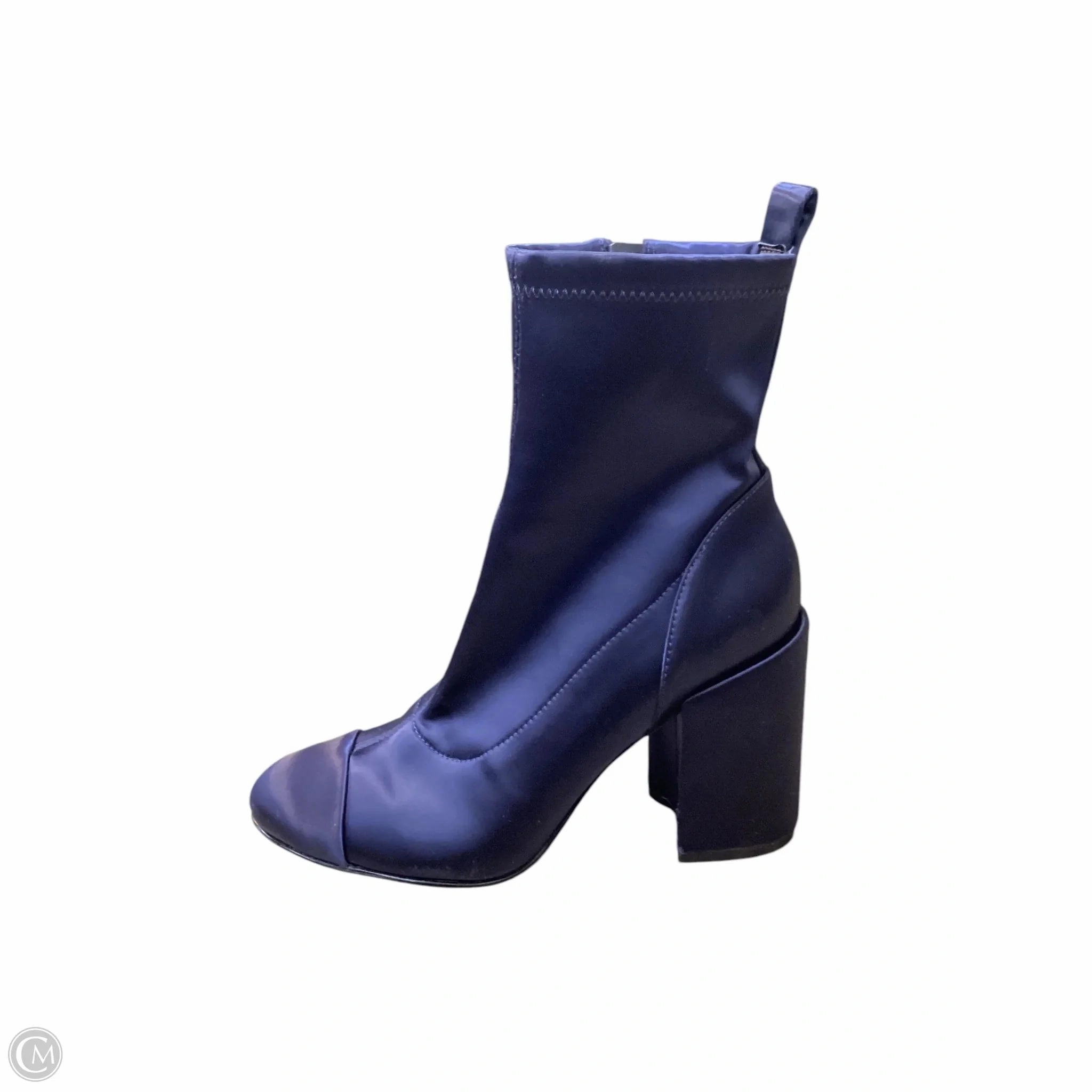 Boots Ankle Heels By Marc Fisher In Blue, Size: 7 Marc Fisher fashion shoes with block heels