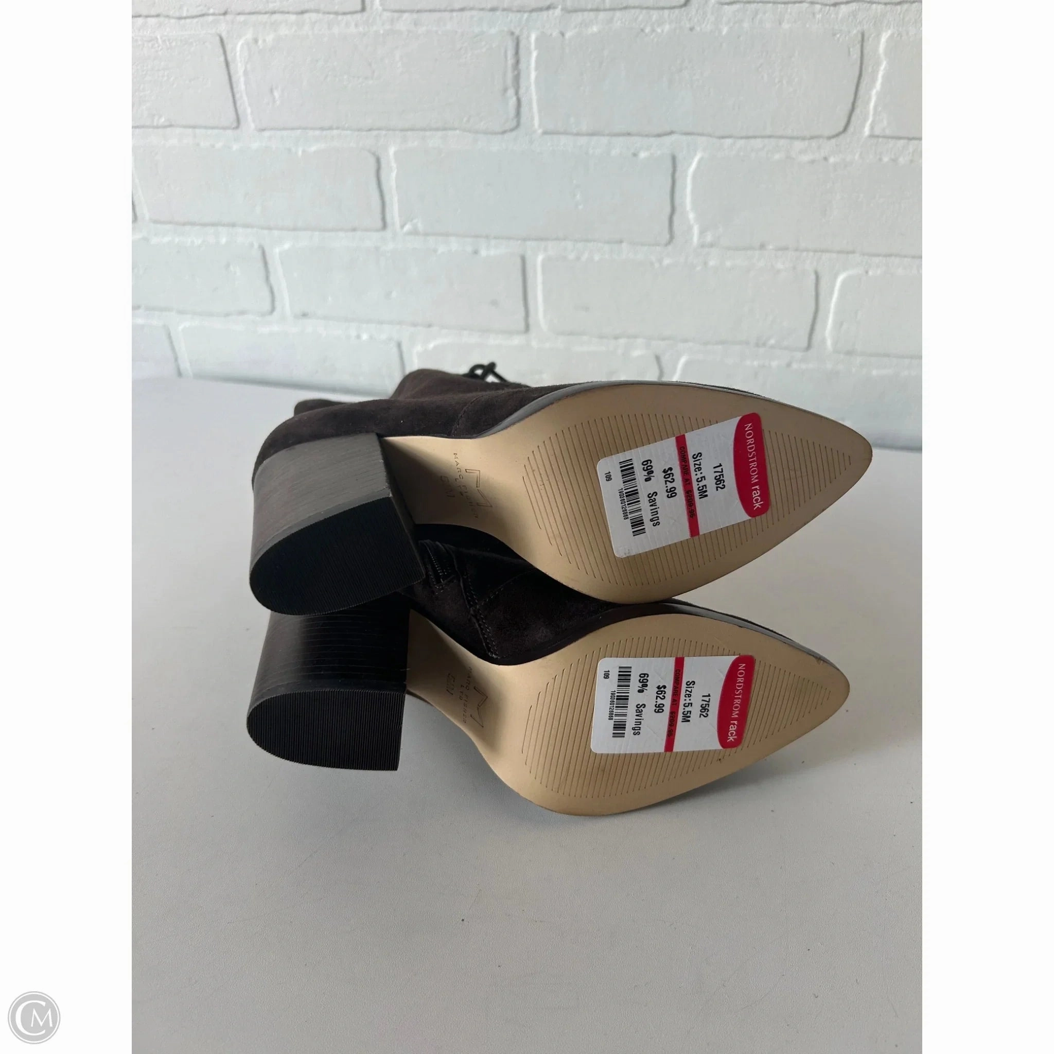Boots Ankle Heels By Marc Fisher In Brown, Size: 5.5 Fashion Heels