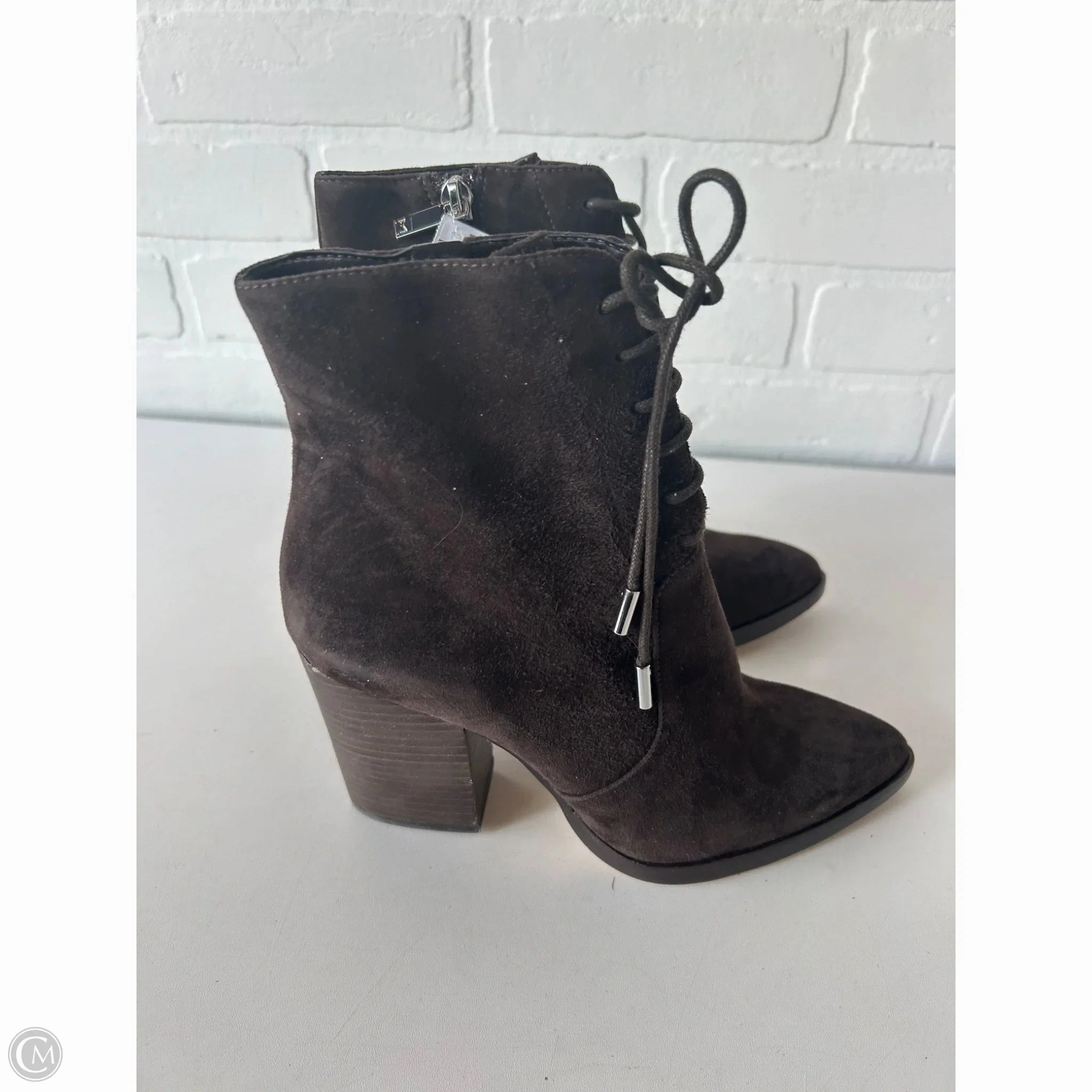Boots Ankle Heels By Marc Fisher In Brown, Size: 5.5 Fashion Heels