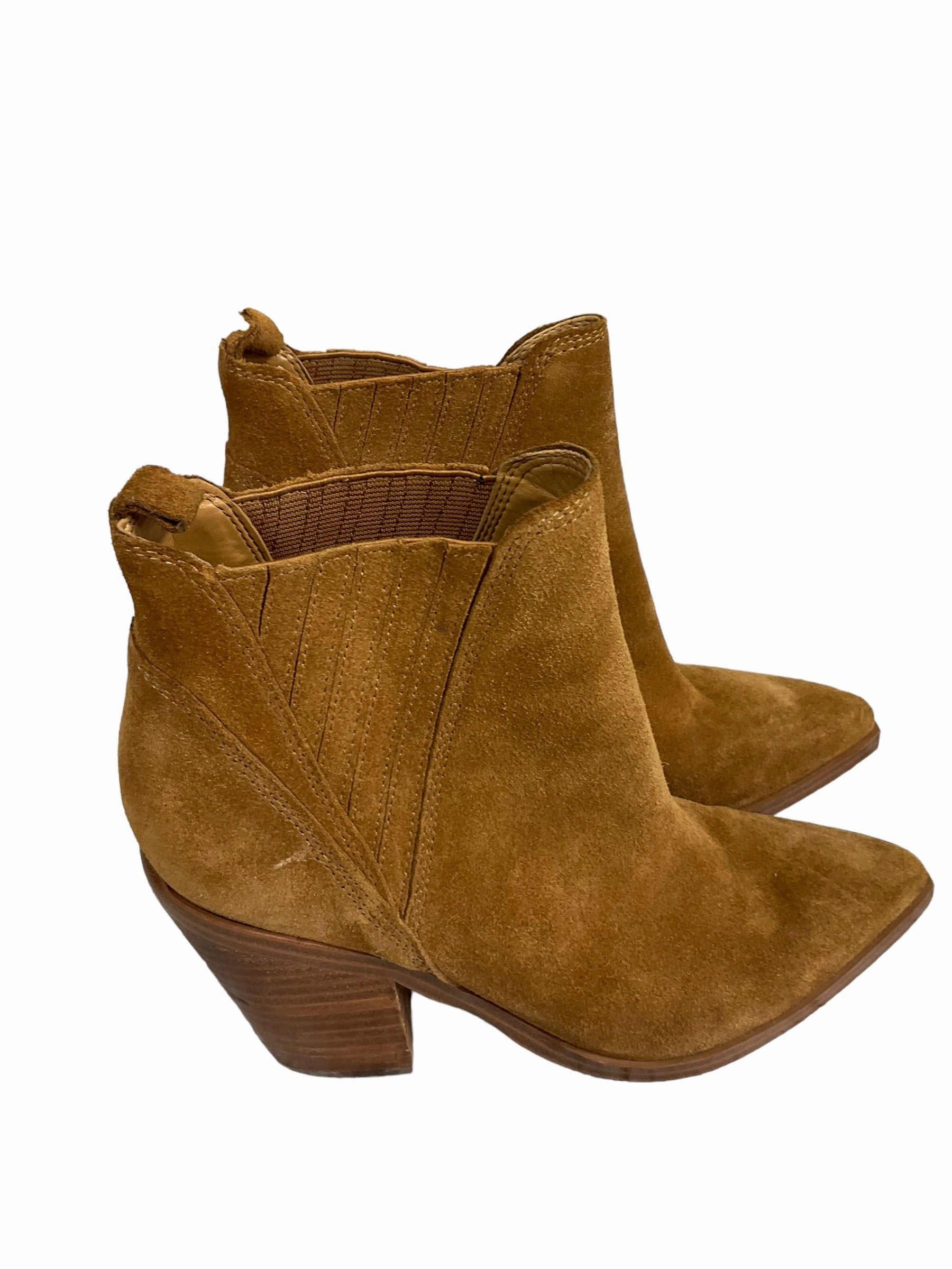 Boots Ankle Heels By Marc Fisher In Brown, Size: 6 Fashion Heels