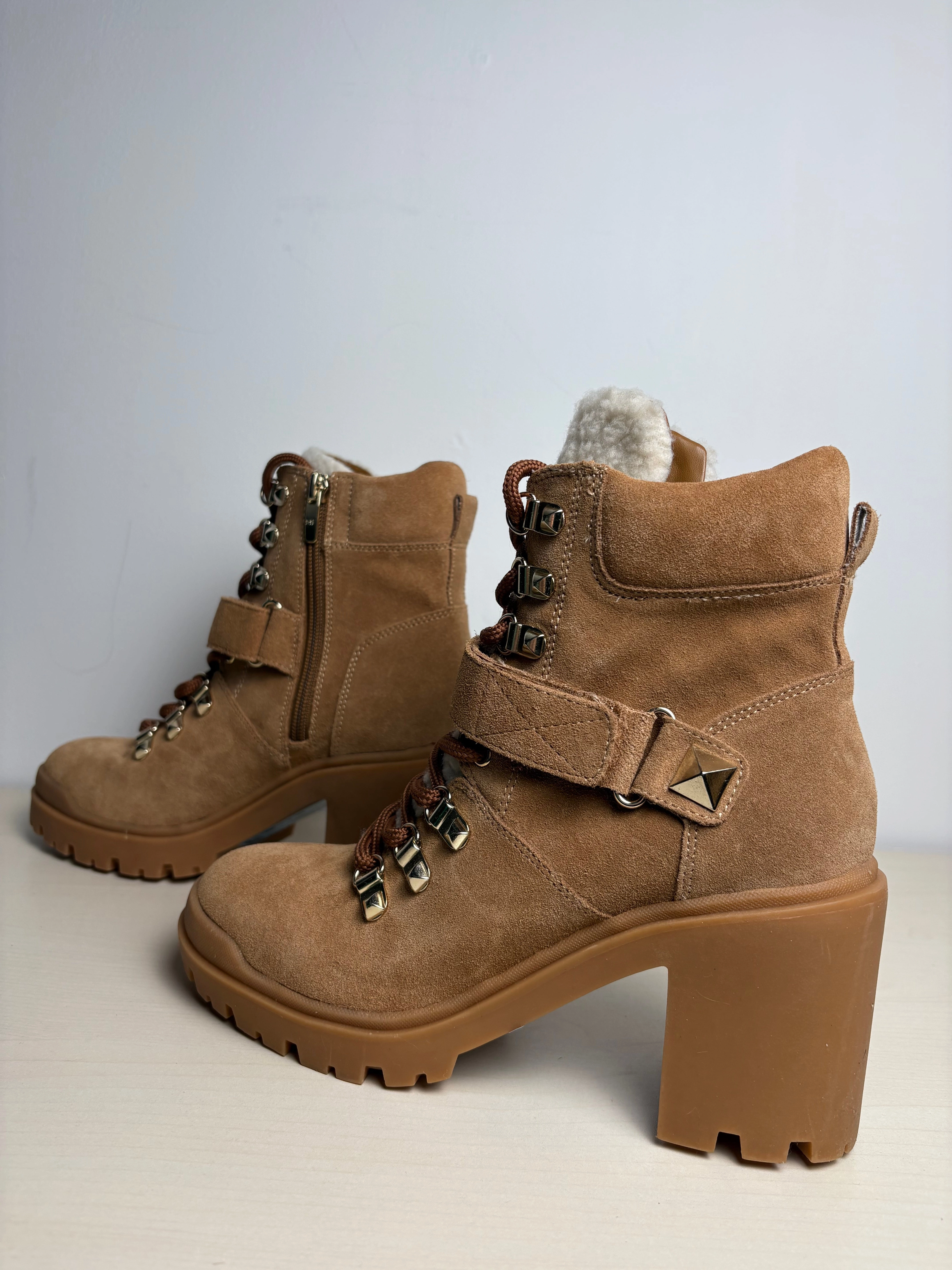 Boots Ankle Heels By Marc Fisher In Brown, Size: 7.5 Fashion Heels