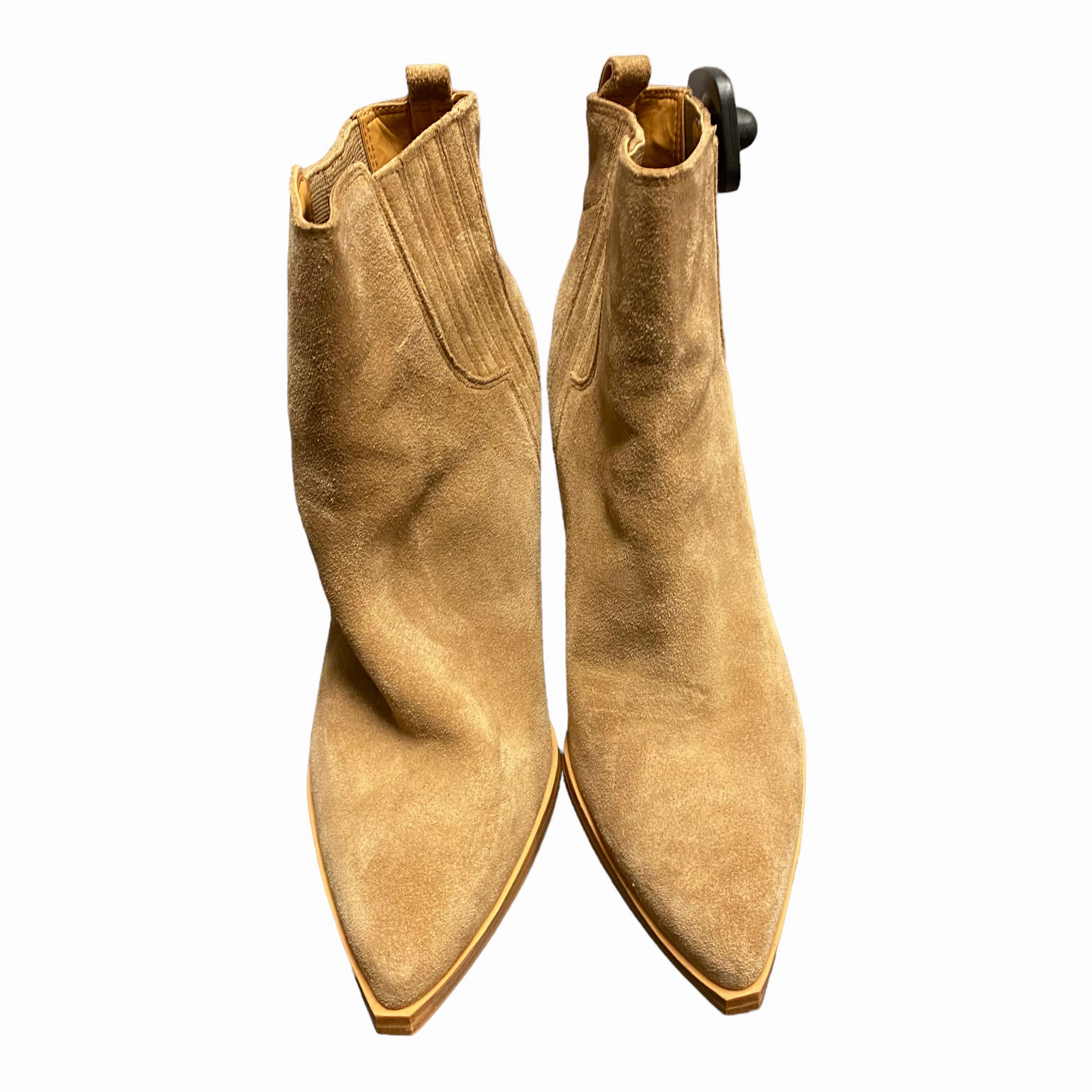Boots Ankle Heels By Marc Fisher In Brown, Size: 9.5 Fashion Heels