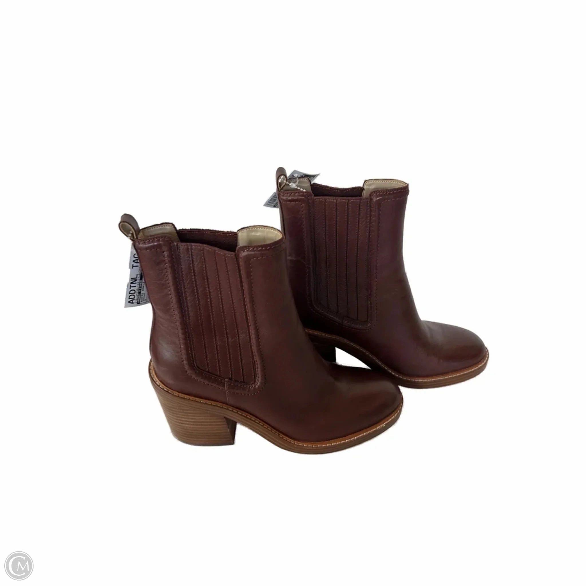 Boots Ankle Heels By Marc Fisher In Brown, Size: 9 Fashion Heels