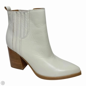 Boots Ankle Heels By Marc Fisher In Cream, Size: 8 Marc Fisher fashion shoes with block heels