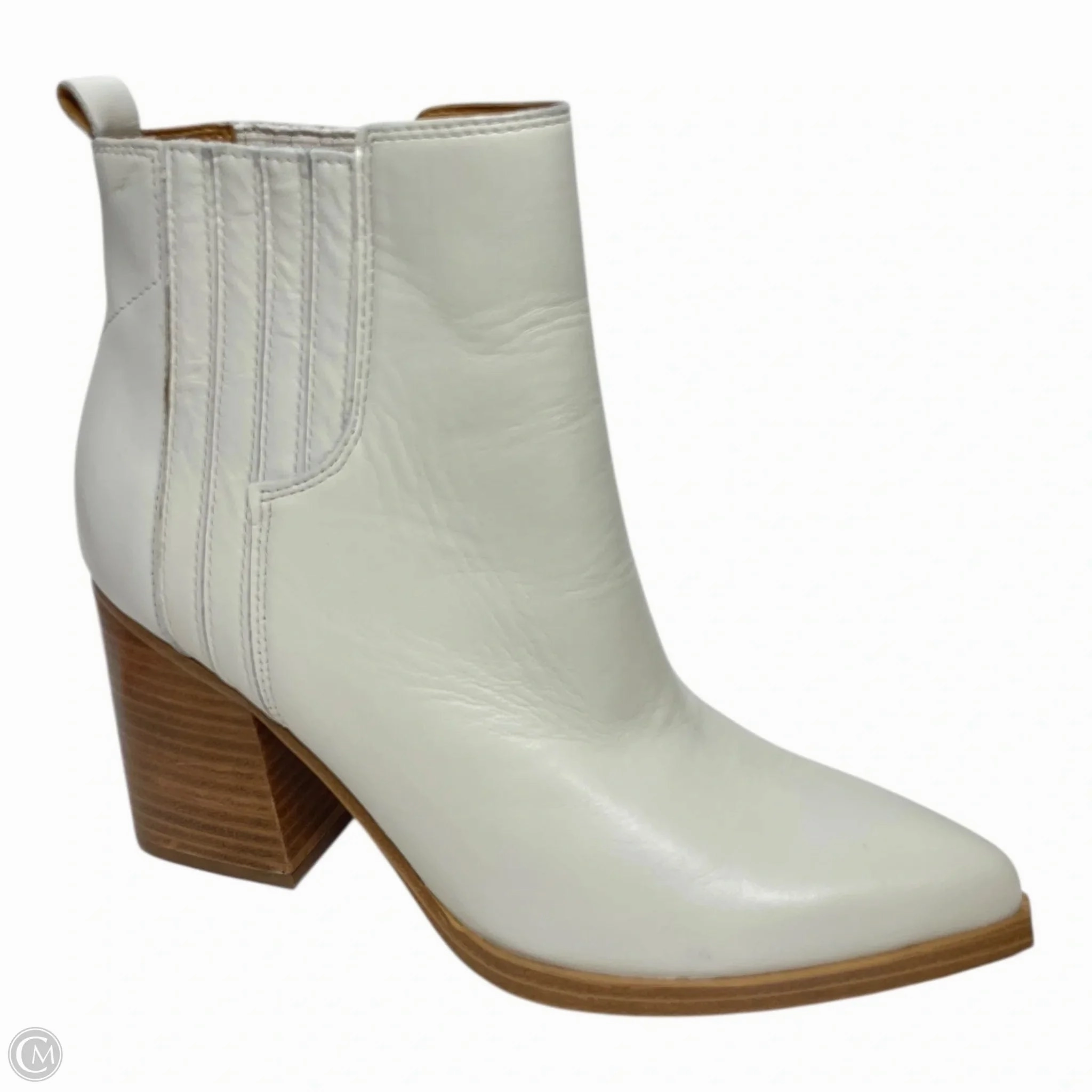 Boots Ankle Heels By Marc Fisher In Cream, Size: 8 Fashion Heels