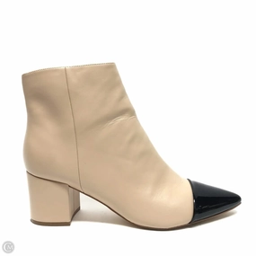 Boots Ankle Heels By Marc Fisher In Cream, Size: 9.5 Marc Fisher fashion shoes with block heels