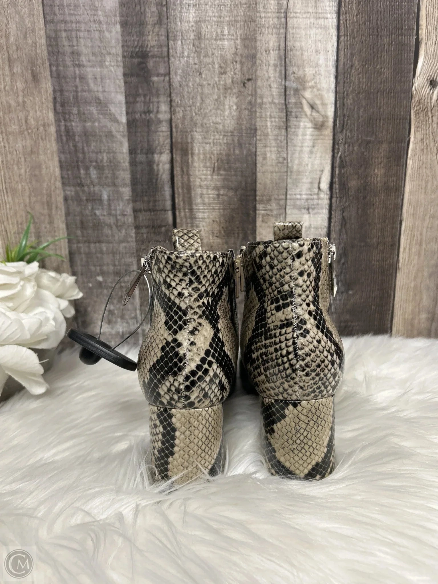 Boots Ankle Heels By Marc Fisher In Snakeskin Print, Size: 6 Fashion Heels