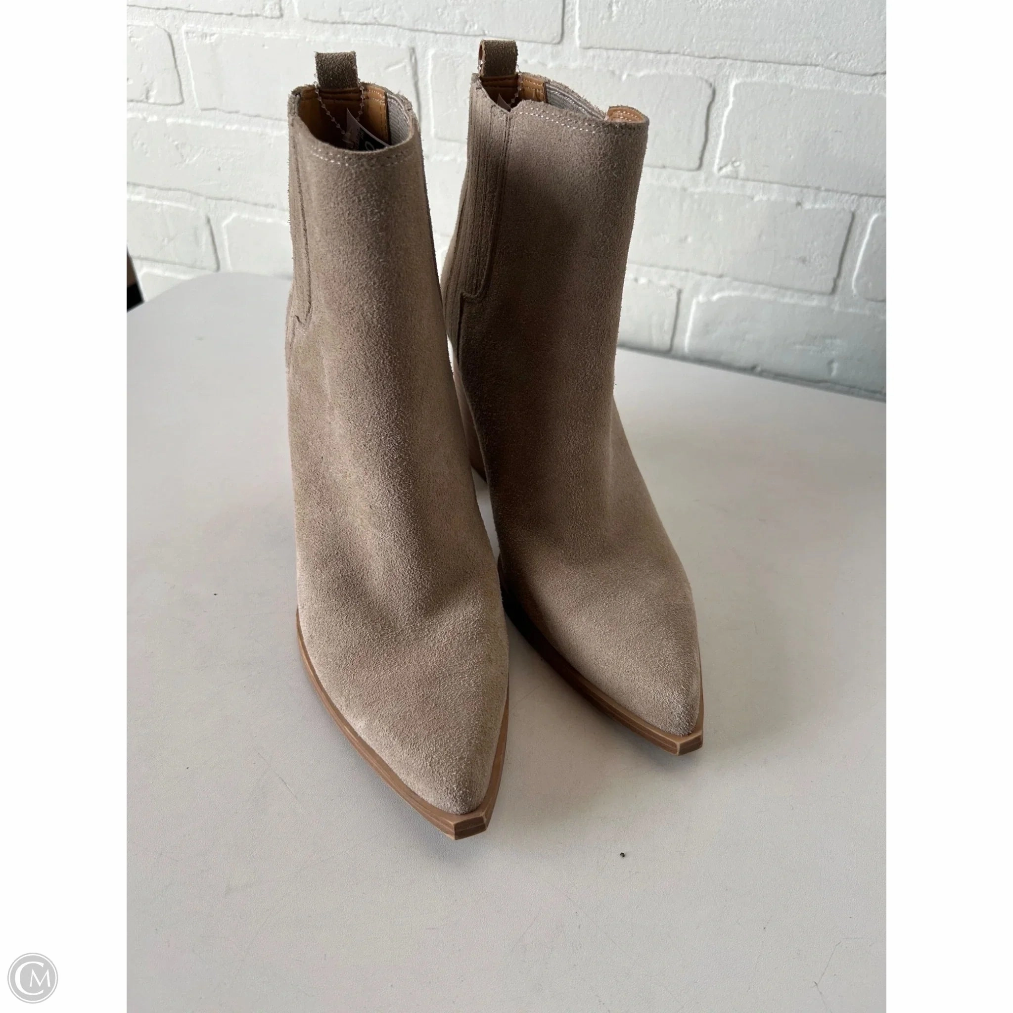 Boots Ankle Heels By Marc Fisher In Tan, Size: 8.5 Fashion Heels