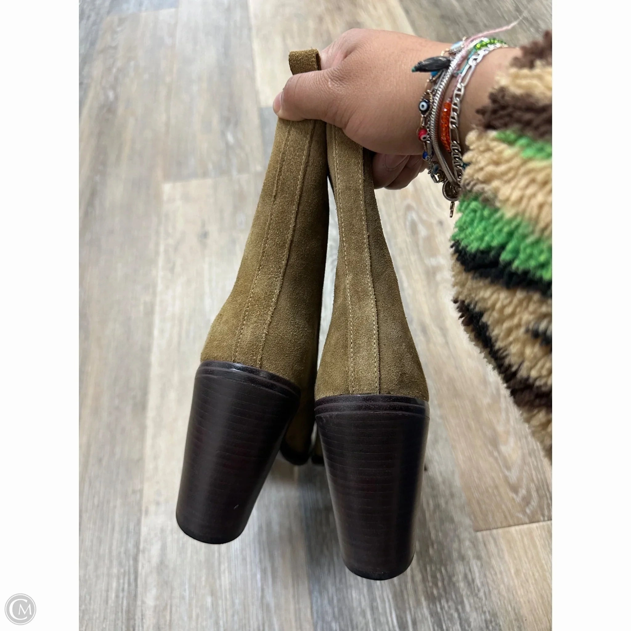 Boots Ankle Heels By Marc Fisher In Tan, Size: 8.5 Fashion Heels