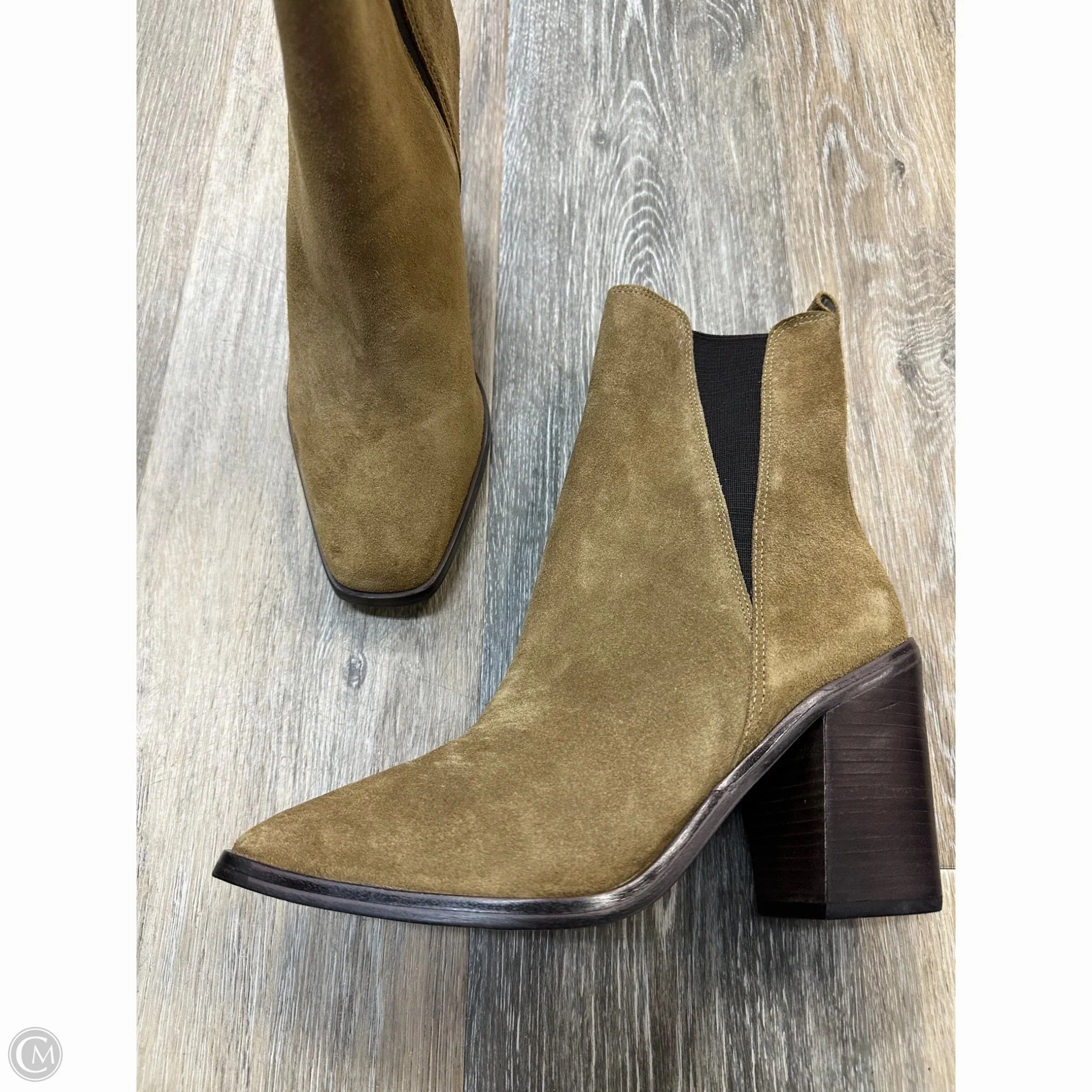 Boots Ankle Heels By Marc Fisher In Tan, Size: 8.5 Fashion Heels