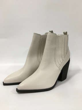 Boots Ankle Heels By Marc Fisher In White, Size: 10 Marc Fisher fashion shoes with block heels