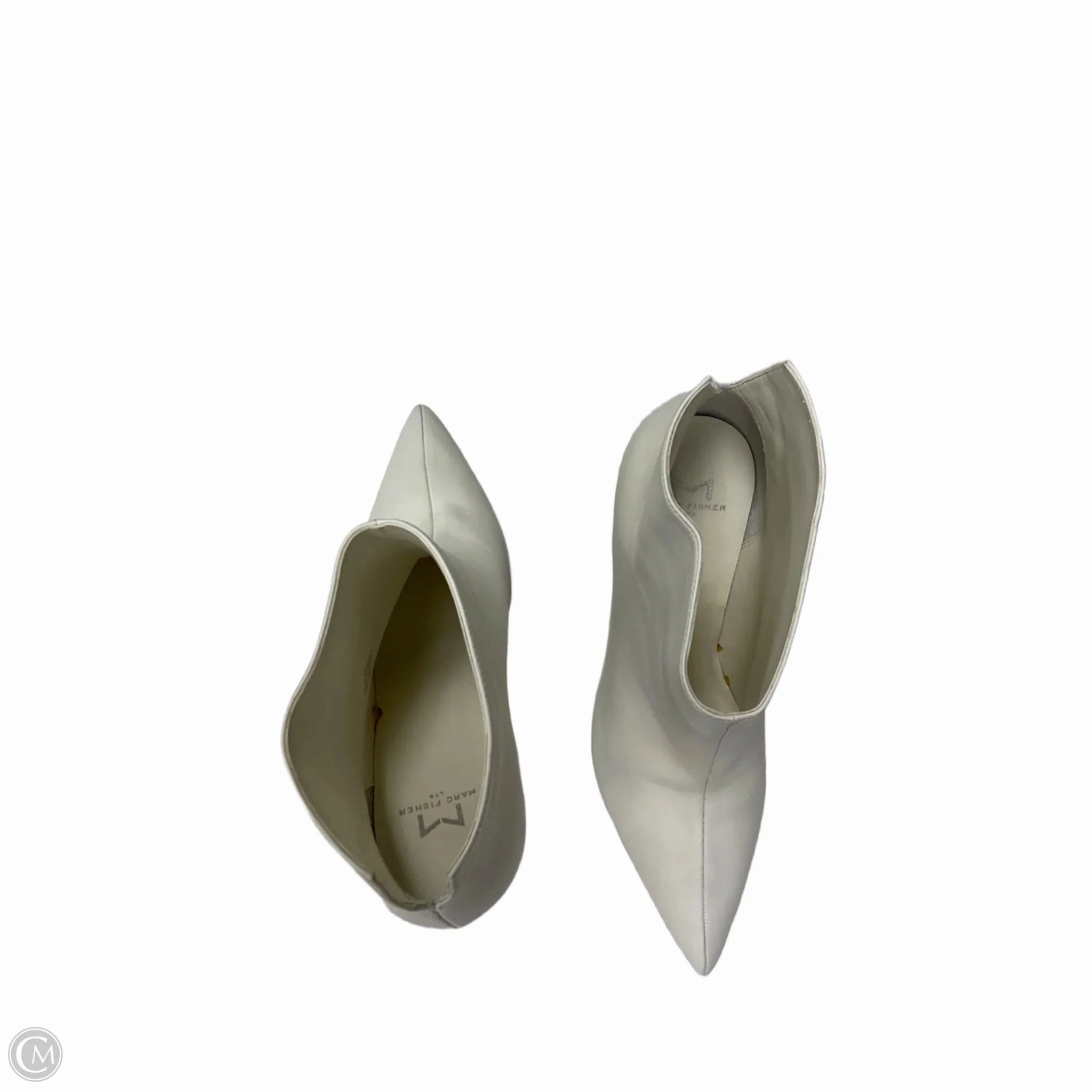 Boots Ankle Heels By Marc Fisher In White, Size: 10 Marc Fisher fashion shoes with block heels