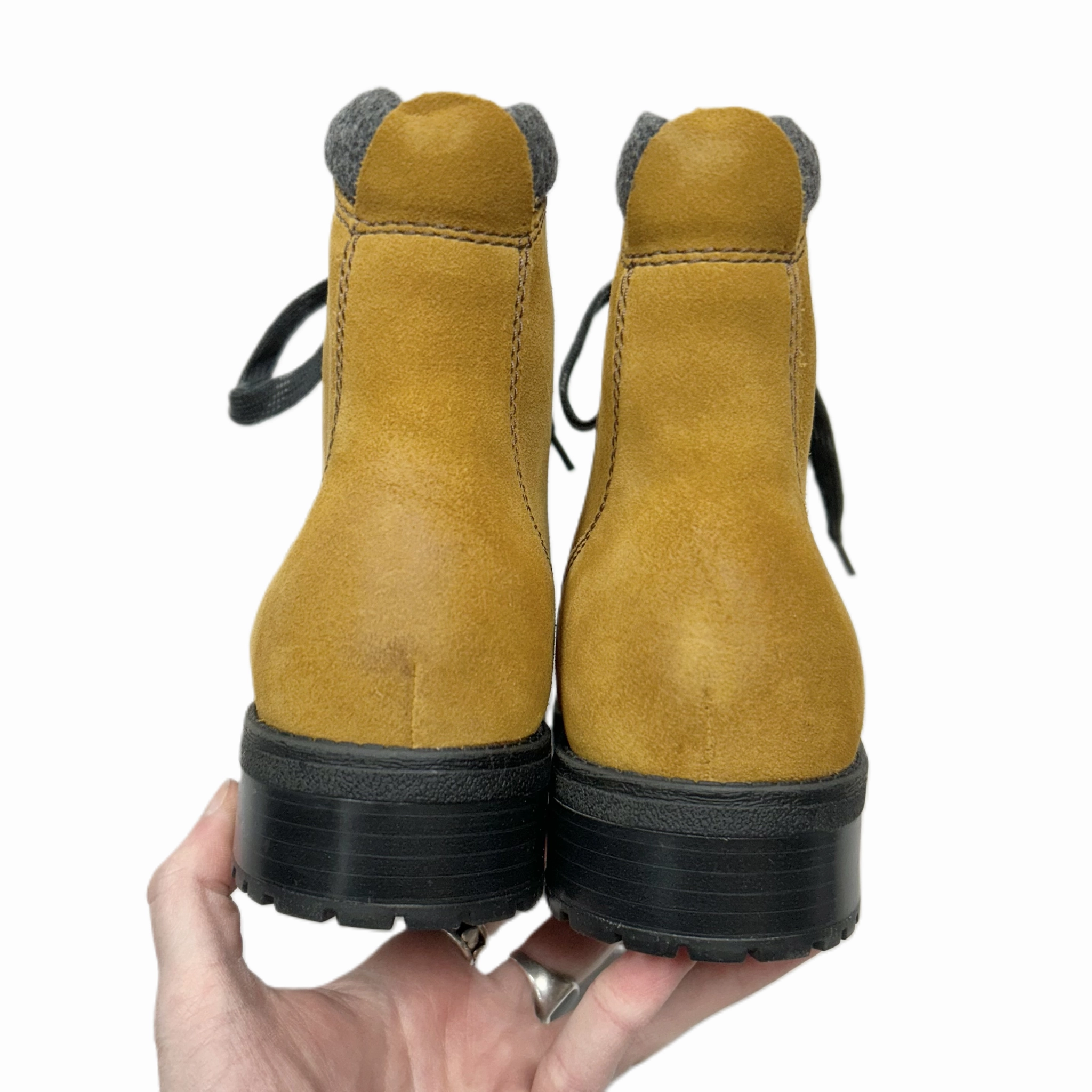 Boots Combat By Clarks In Tan, Size: 8.5 Leather Footwear