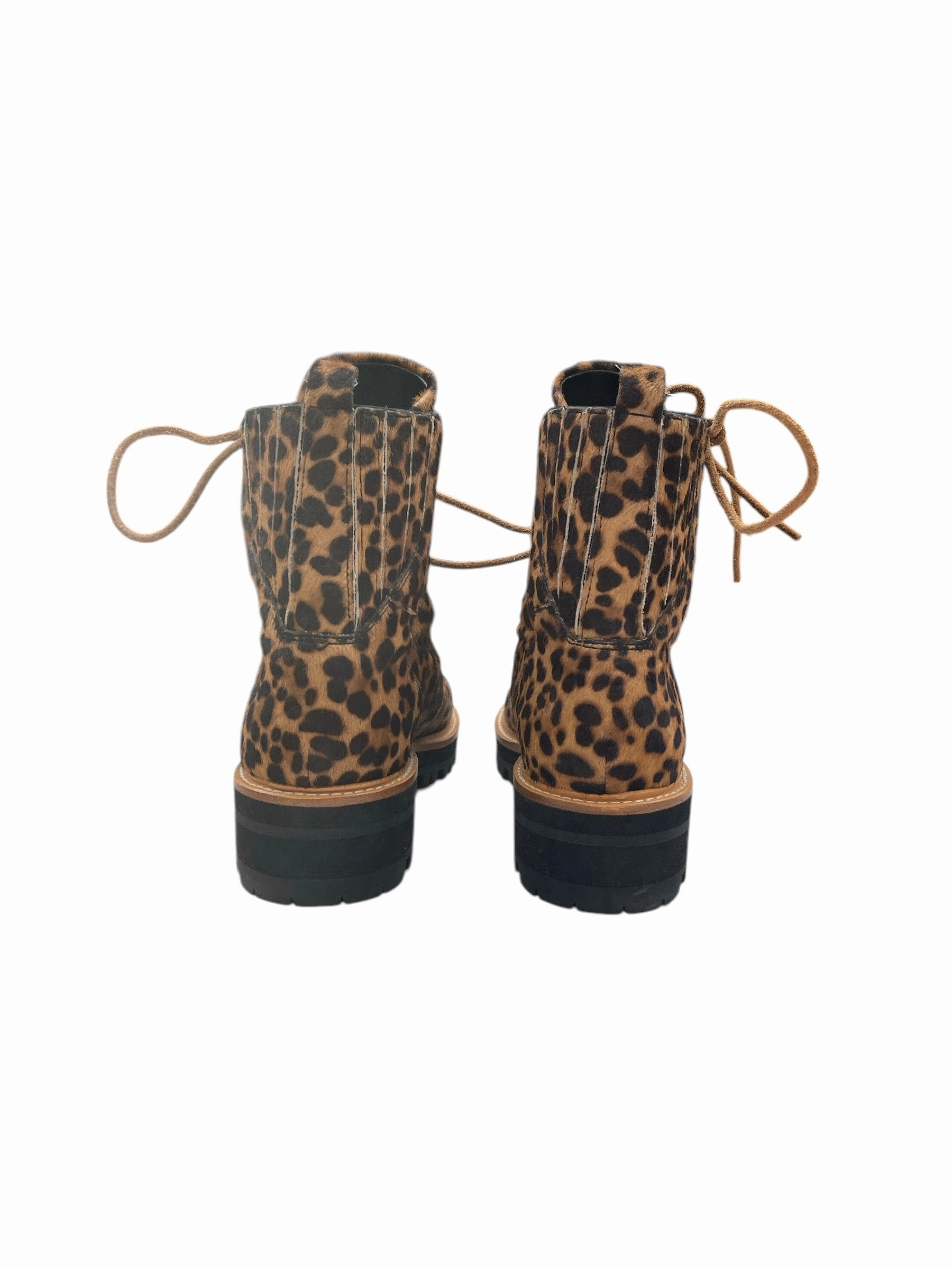 Boots Combat By Marc Fisher In Animal Print, Size: 7 Fashion Heels