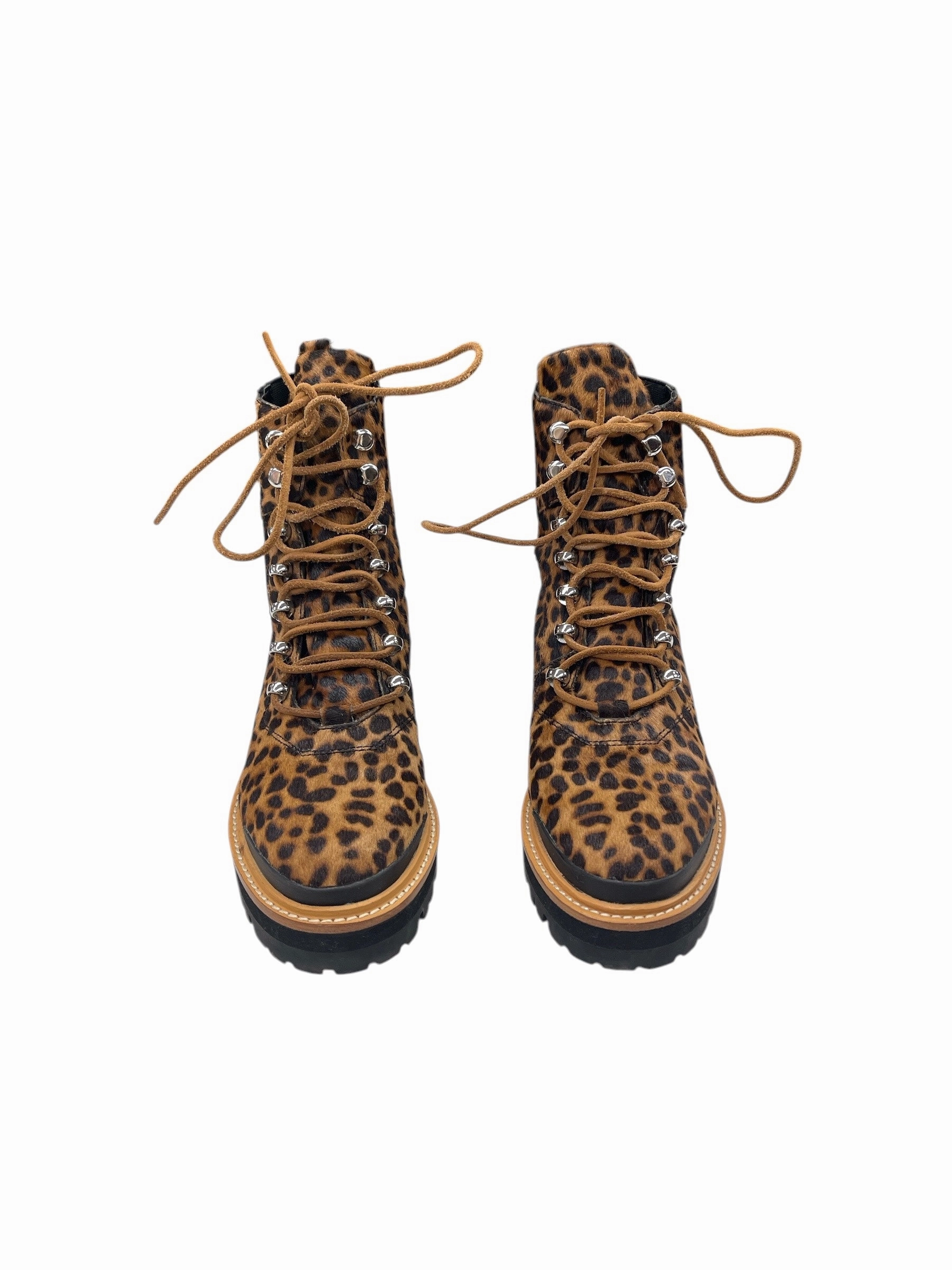 Boots Combat By Marc Fisher In Animal Print, Size: 7 Fashion Heels