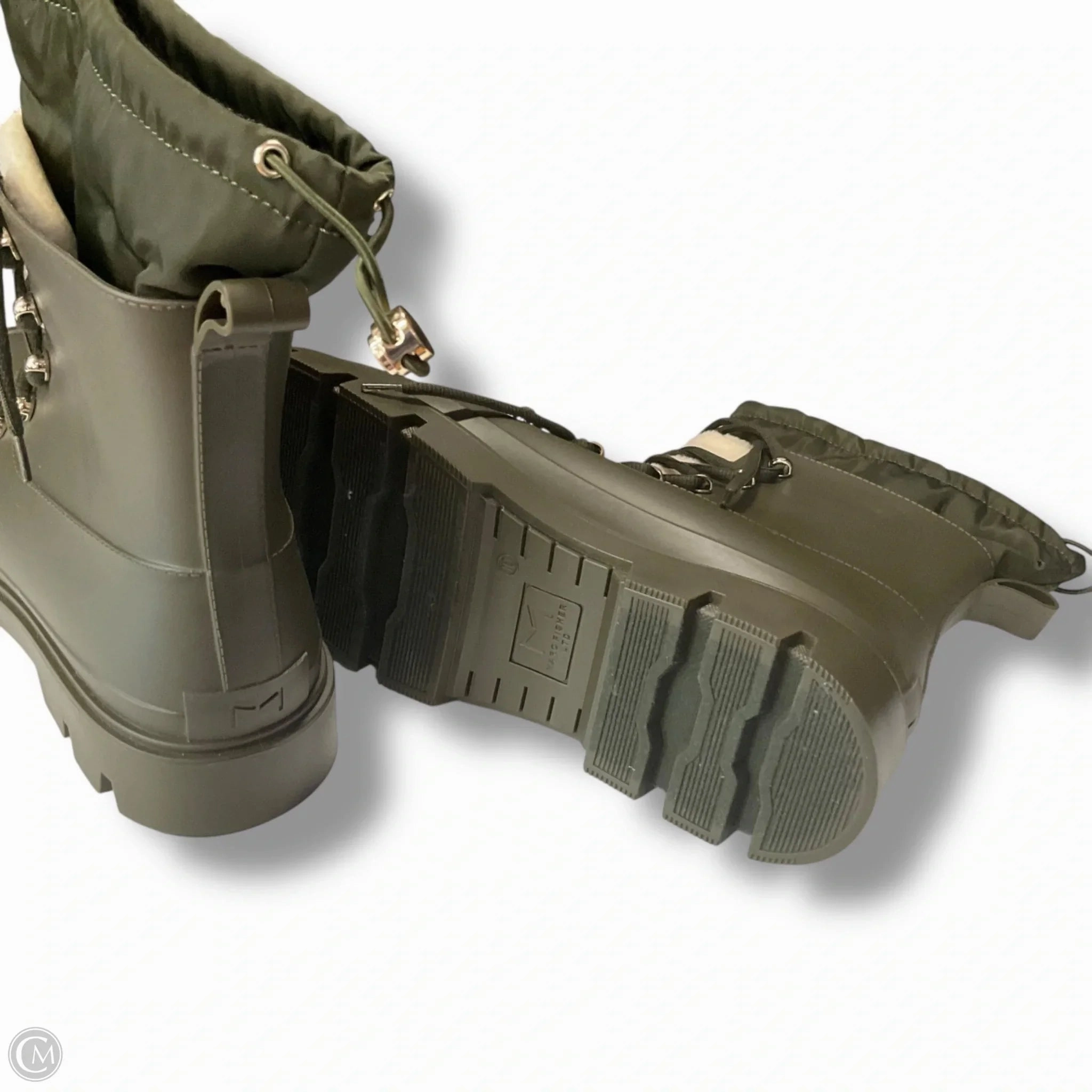 Boots Combat By Marc Fisher In Green, Size: 10 Fashion Heels