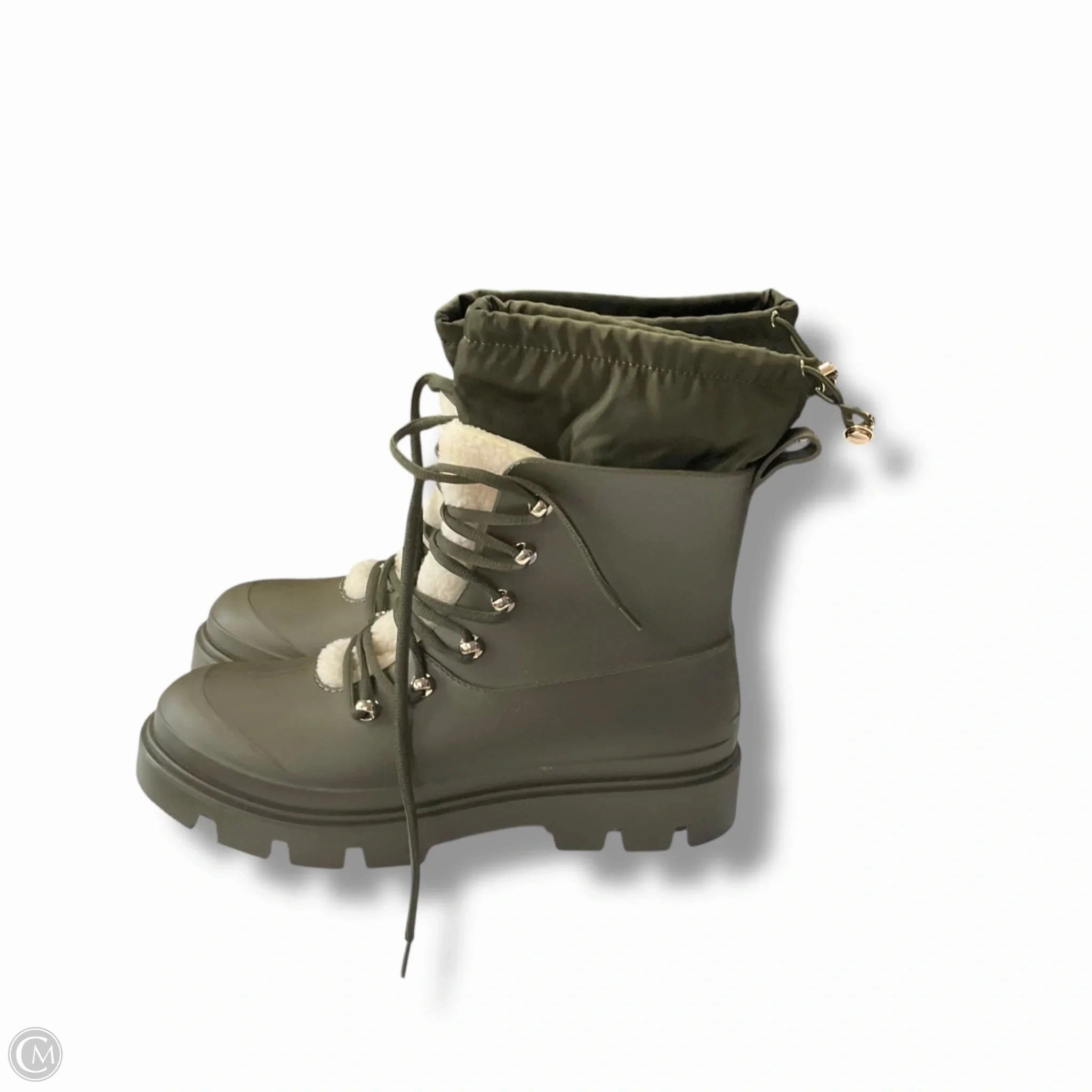 Boots Combat By Marc Fisher In Green, Size: 10 Fashion Heels