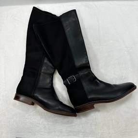Boots Knee Flats By Clarks In Black, Size: 6 Clarks leather shoes for daily wear