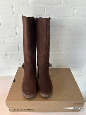 Boots Knee Flats By Clarks In Brown, Size: 8 Clarks leather shoes for daily wear