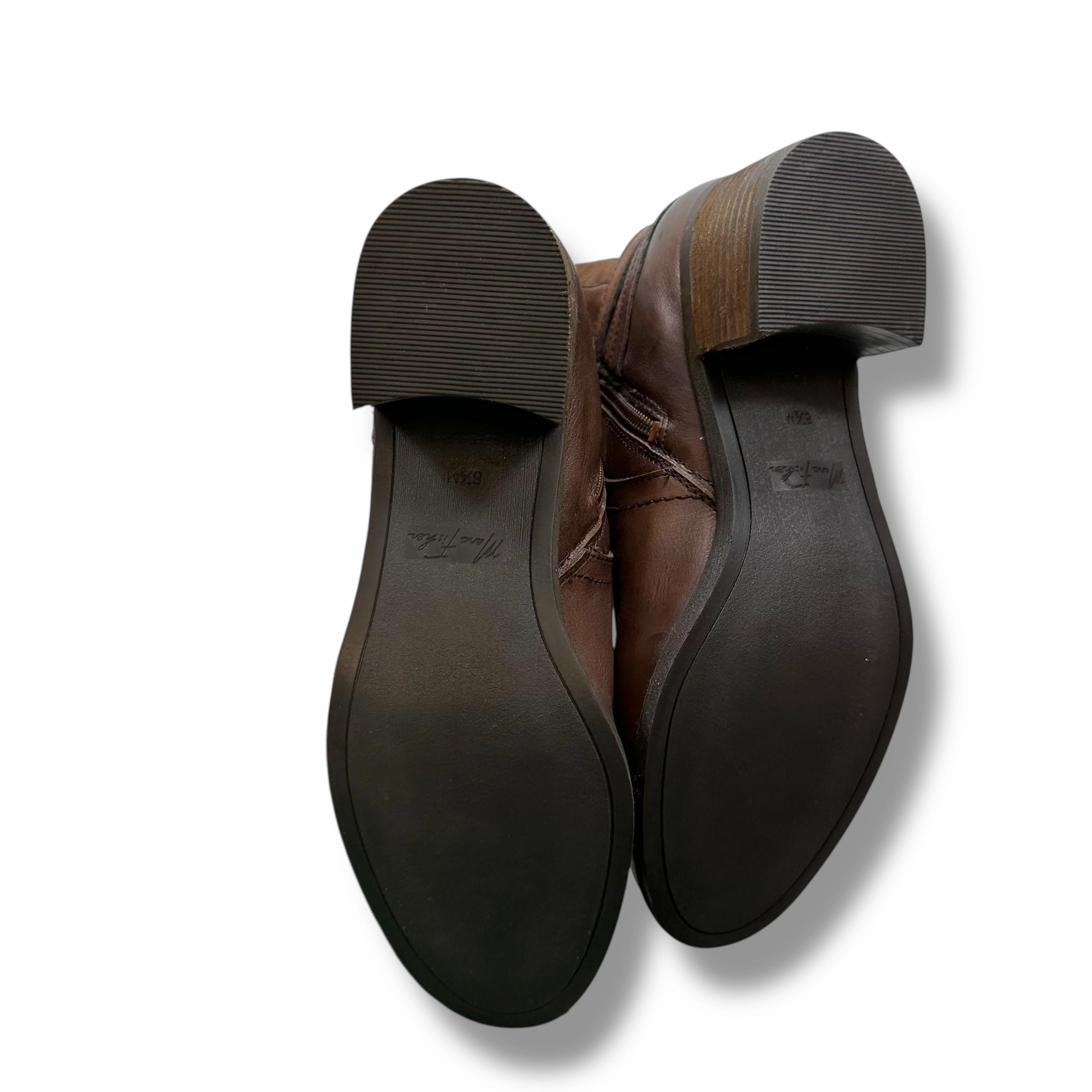 Boots Knee Flats By Marc Fisher In Brown, Size: 8.5 Fashion Heels
