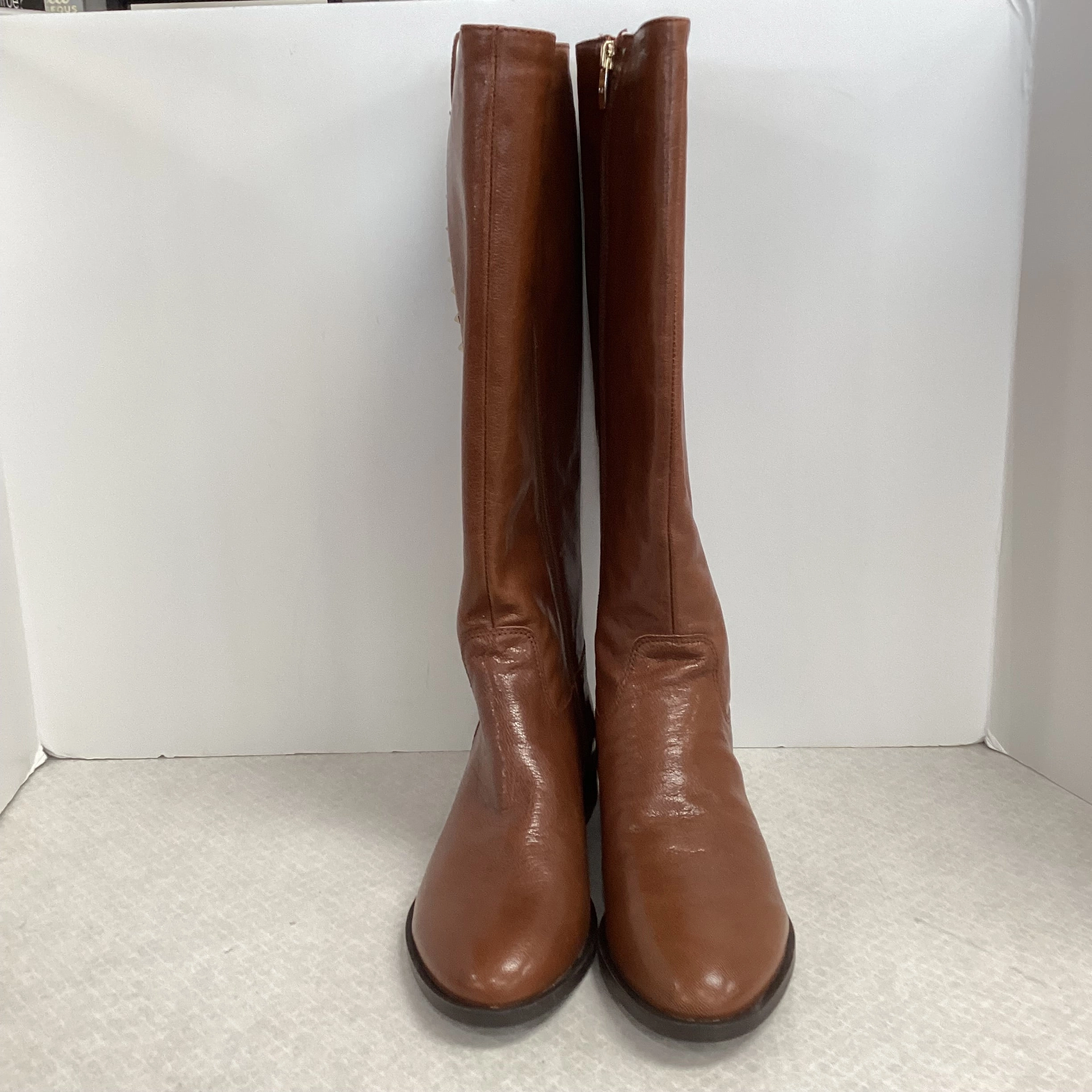 Boots Knee Flats By Marc Fisher In Brown, Size: 9.5 Marc Fisher fashion shoes with block heels