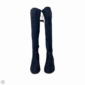 Boots Knee Flats By Marc Fisher In Navy, Size: 8.5 Marc Fisher fashion shoes with block heels