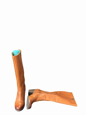 Boots Knee Heels By Clarks In Brown, Size: 6.5 Clarks leather shoes for daily wear