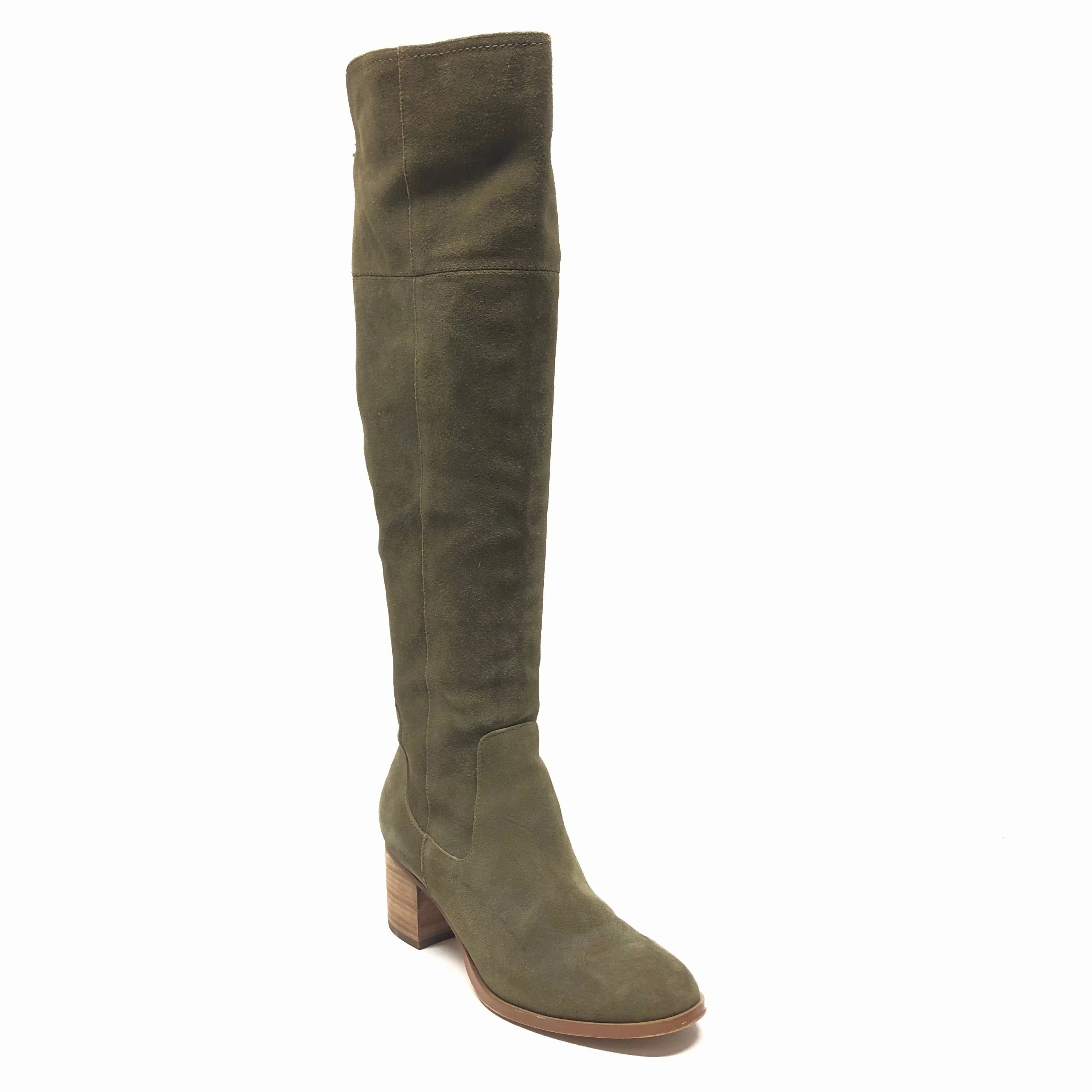 Boots Knee Heels By Marc Fisher In Green, Size: 7.5 Fashion Heels