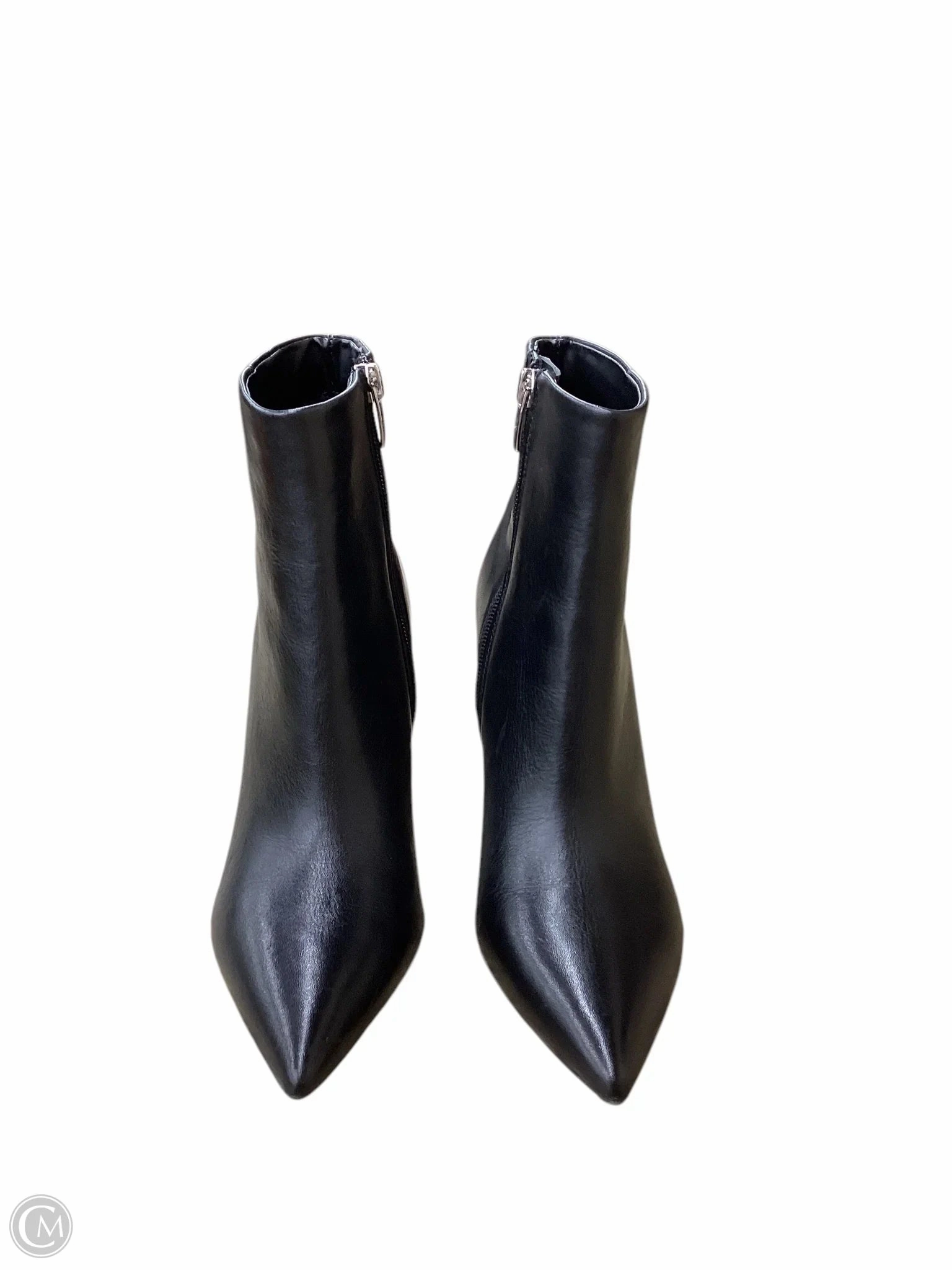 Boots Leather By Marc Fisher In Black, Size: 6.5 Marc Fisher fashion shoes with block heels