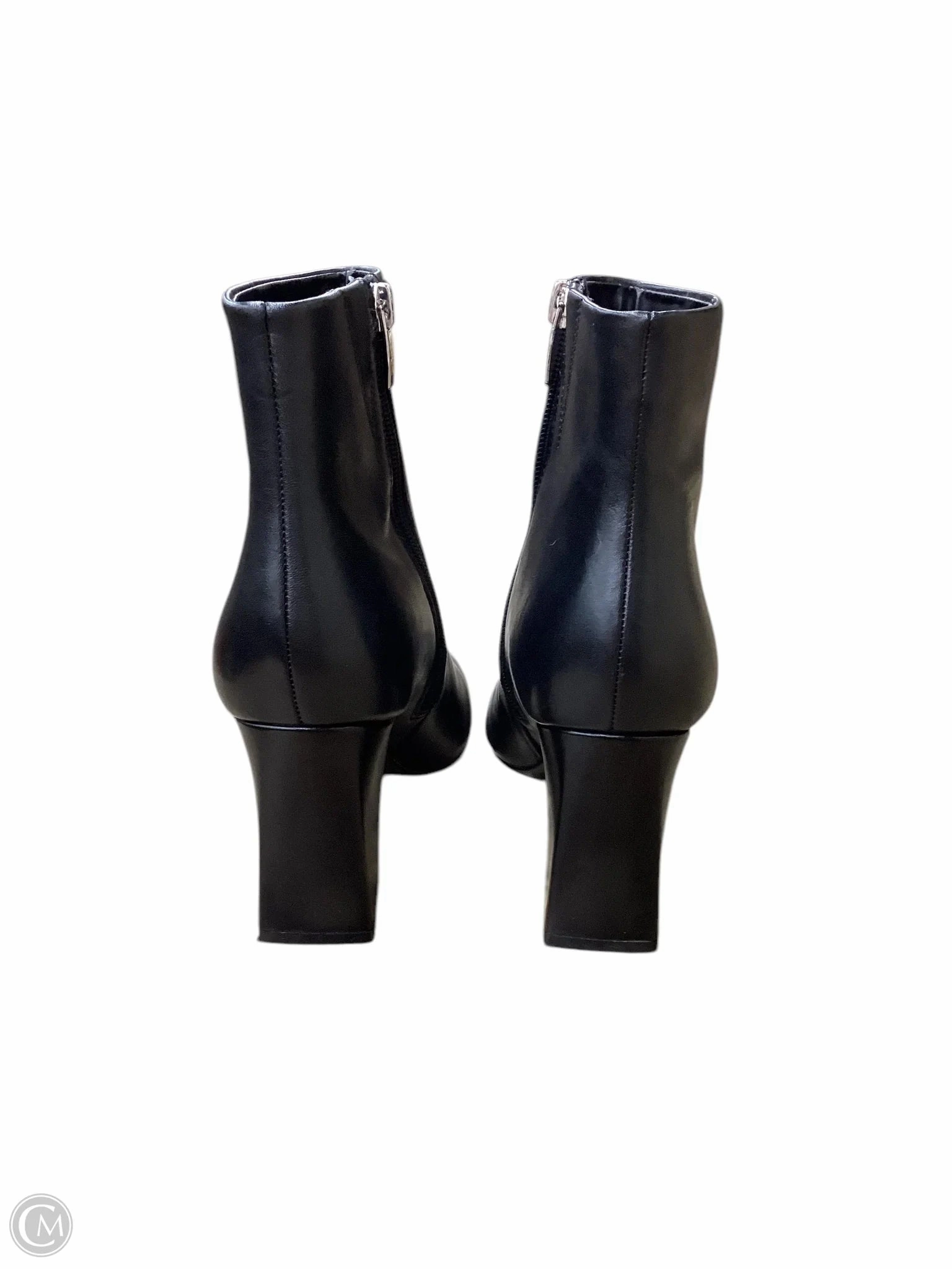 Boots Leather By Marc Fisher In Black, Size: 6.5 Fashion Heels