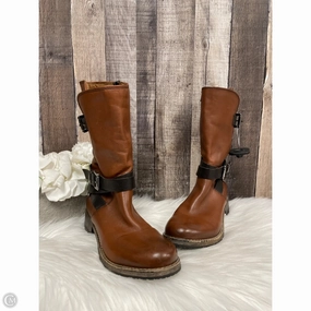 Boots Mid-calf Flats By Clarks In Brown, Size: 6 Clarks leather shoes for daily wear