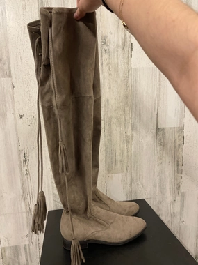 Boots Over-the-knee Flats By Marc Fisher In Brown, Size: 6.5 Marc Fisher fashion shoes with block heels