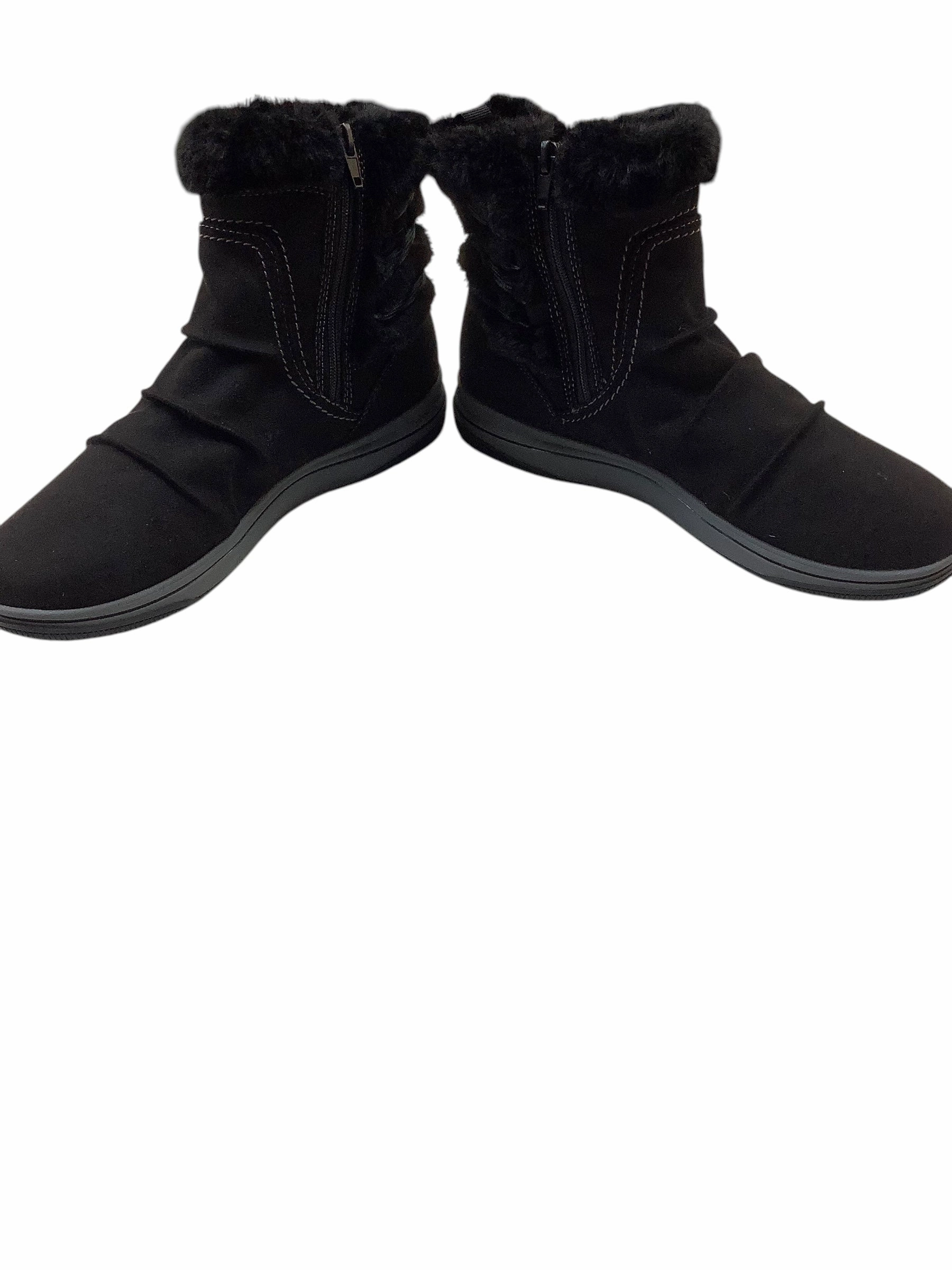 Boots Snow By Clarks In Black, Size: 9.5 Leather Footwear