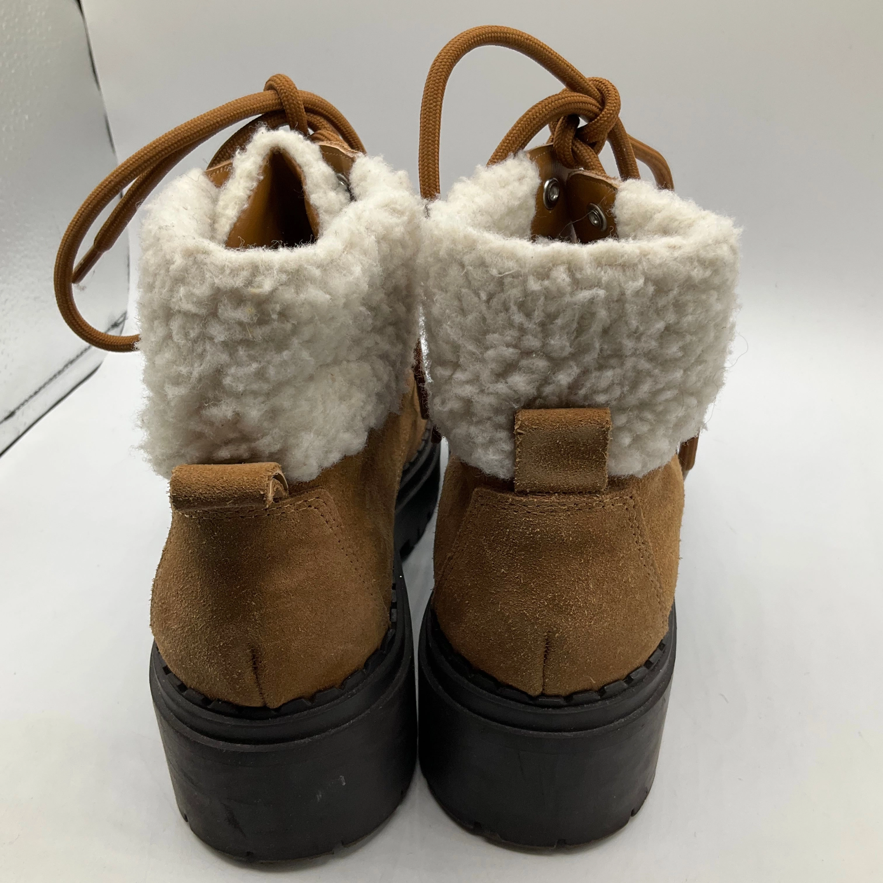 Boots Snow By Marc Fisher In Tan, Size: 7.5 Fashion Heels